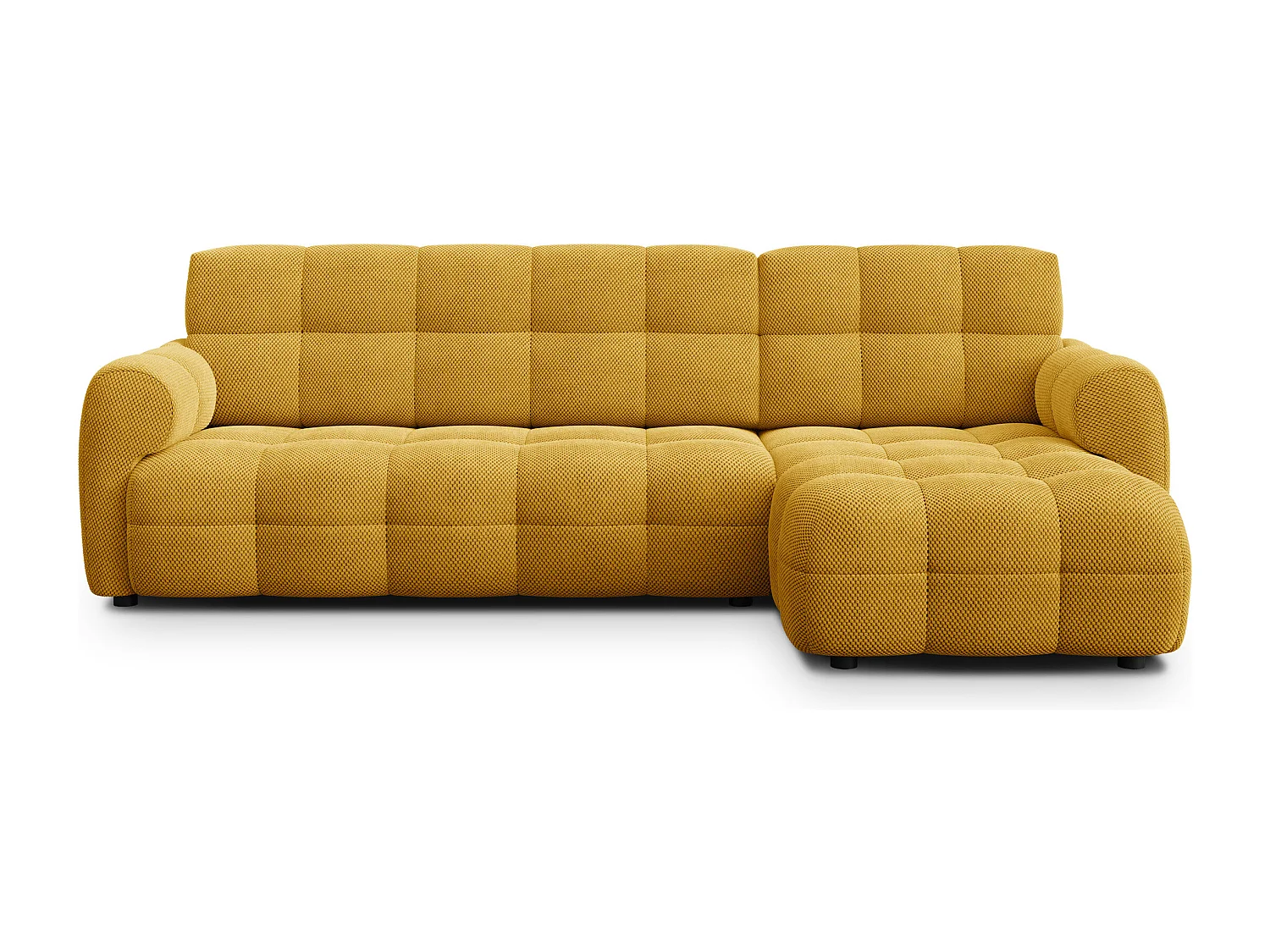 Ecksofa 4-Sitzer rechts MELLOW, safran