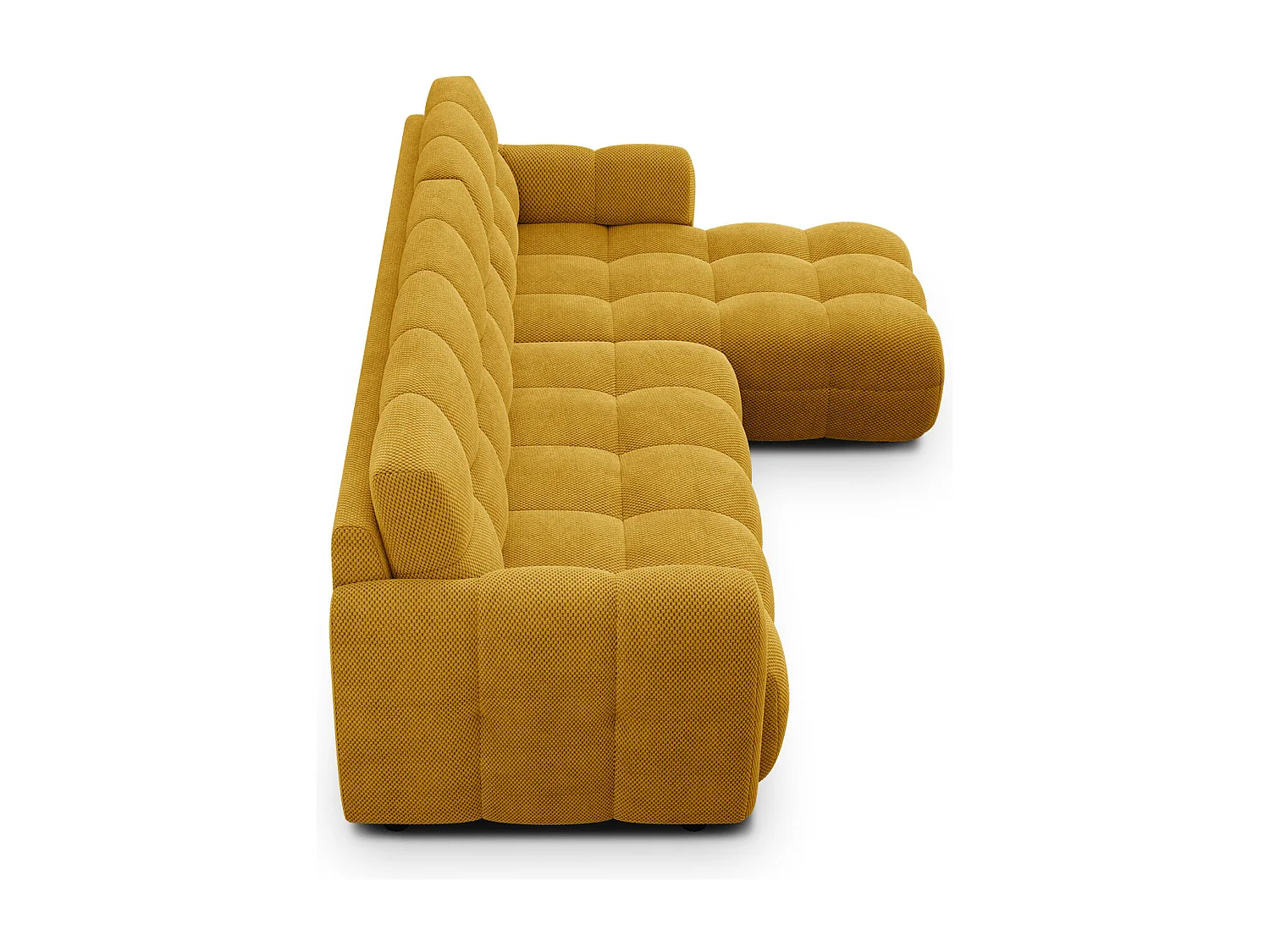 Ecksofa 4-Sitzer rechts MELLOW, safran