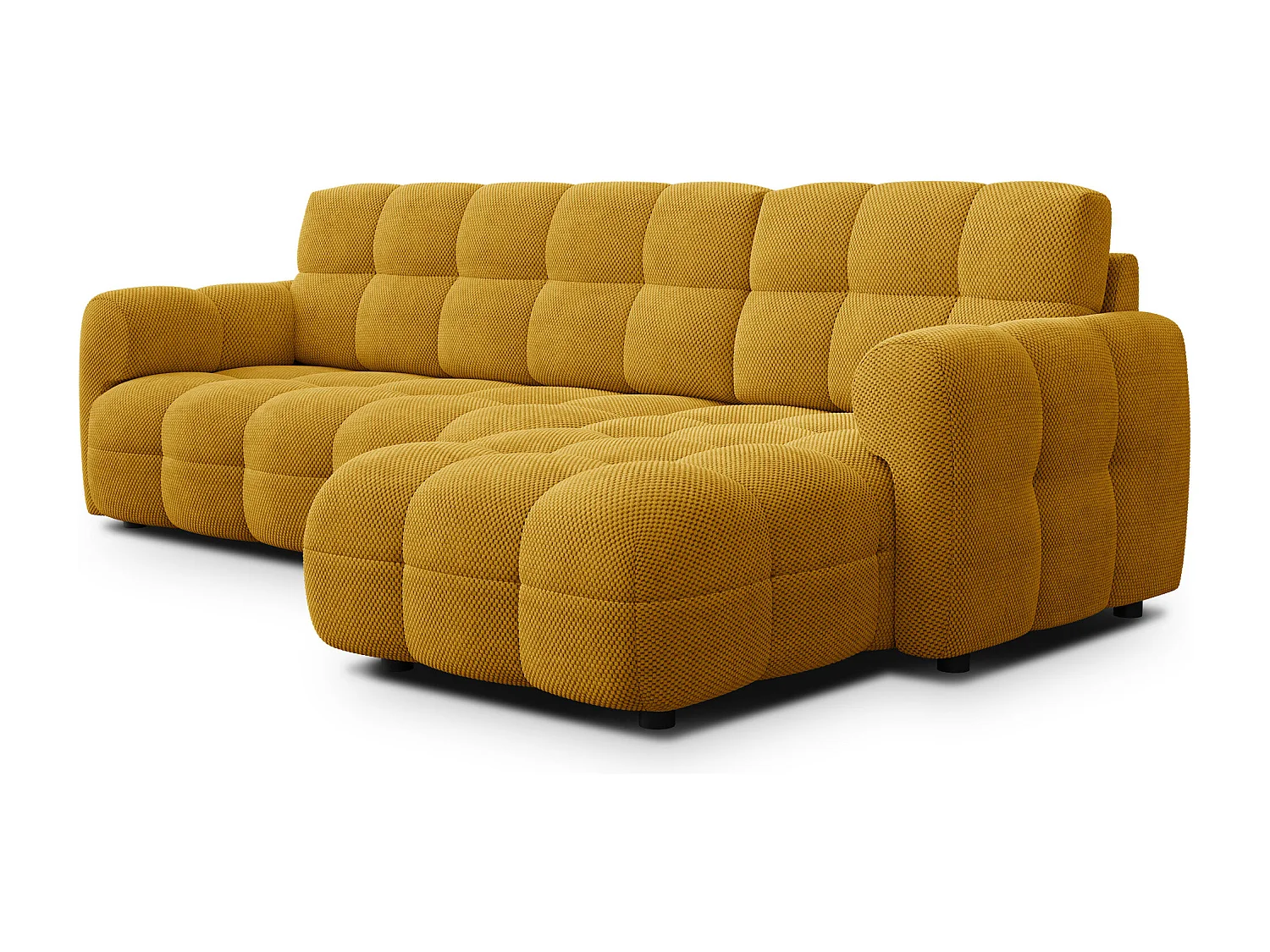Ecksofa 4-Sitzer rechts MELLOW, safran