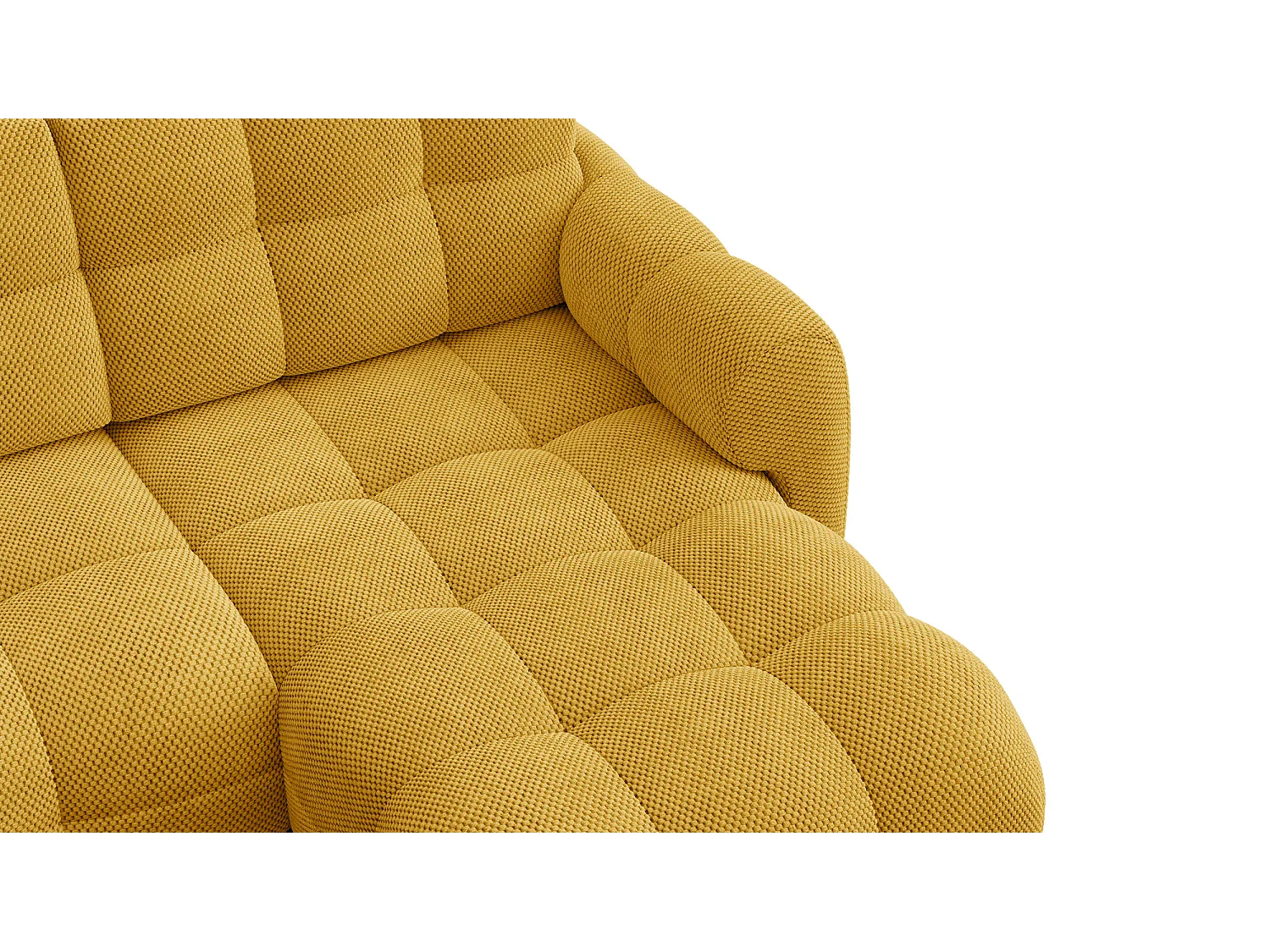 Ecksofa 4-Sitzer rechts MELLOW, safran