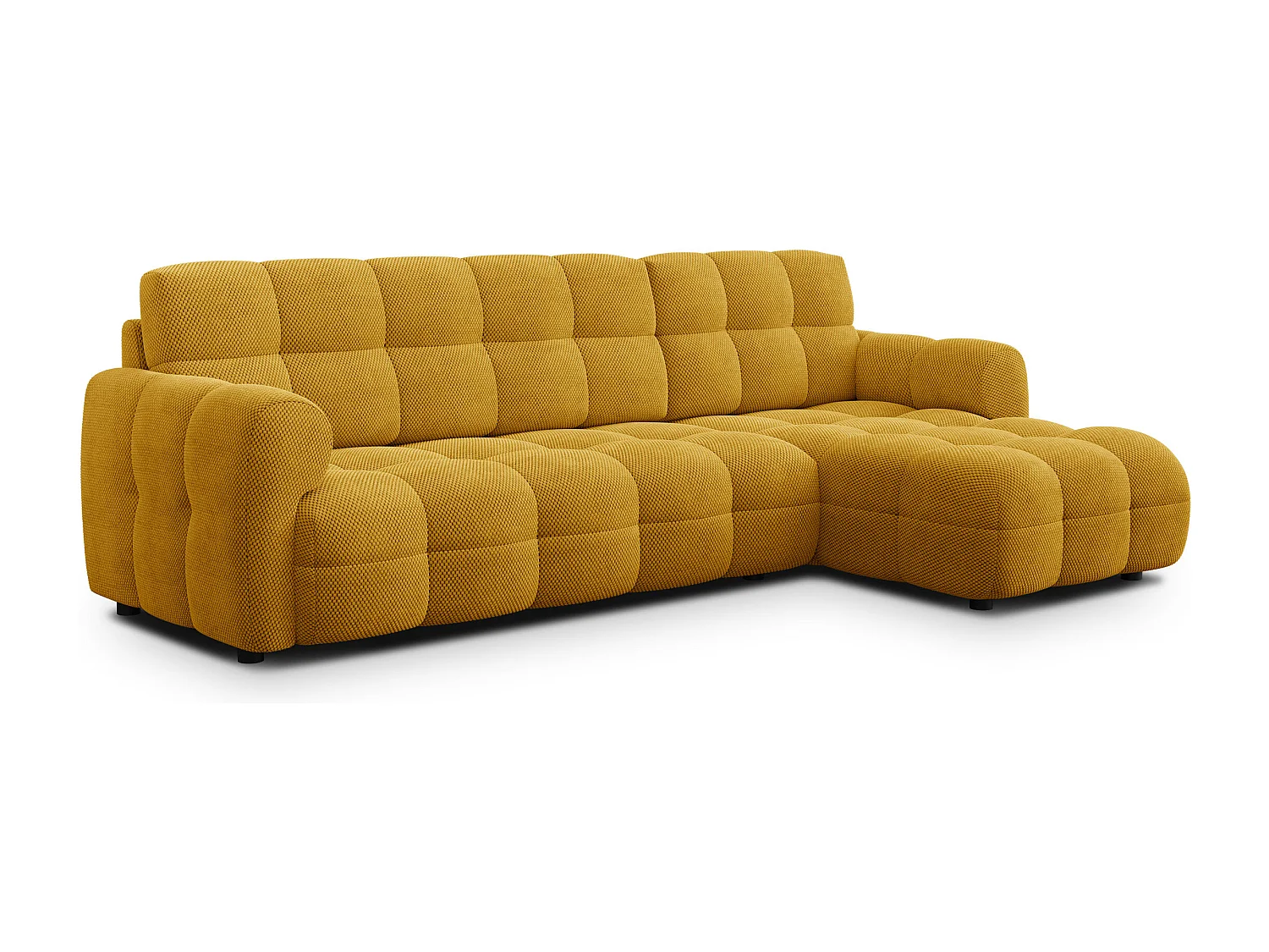 Ecksofa 4-Sitzer rechts MELLOW, safran