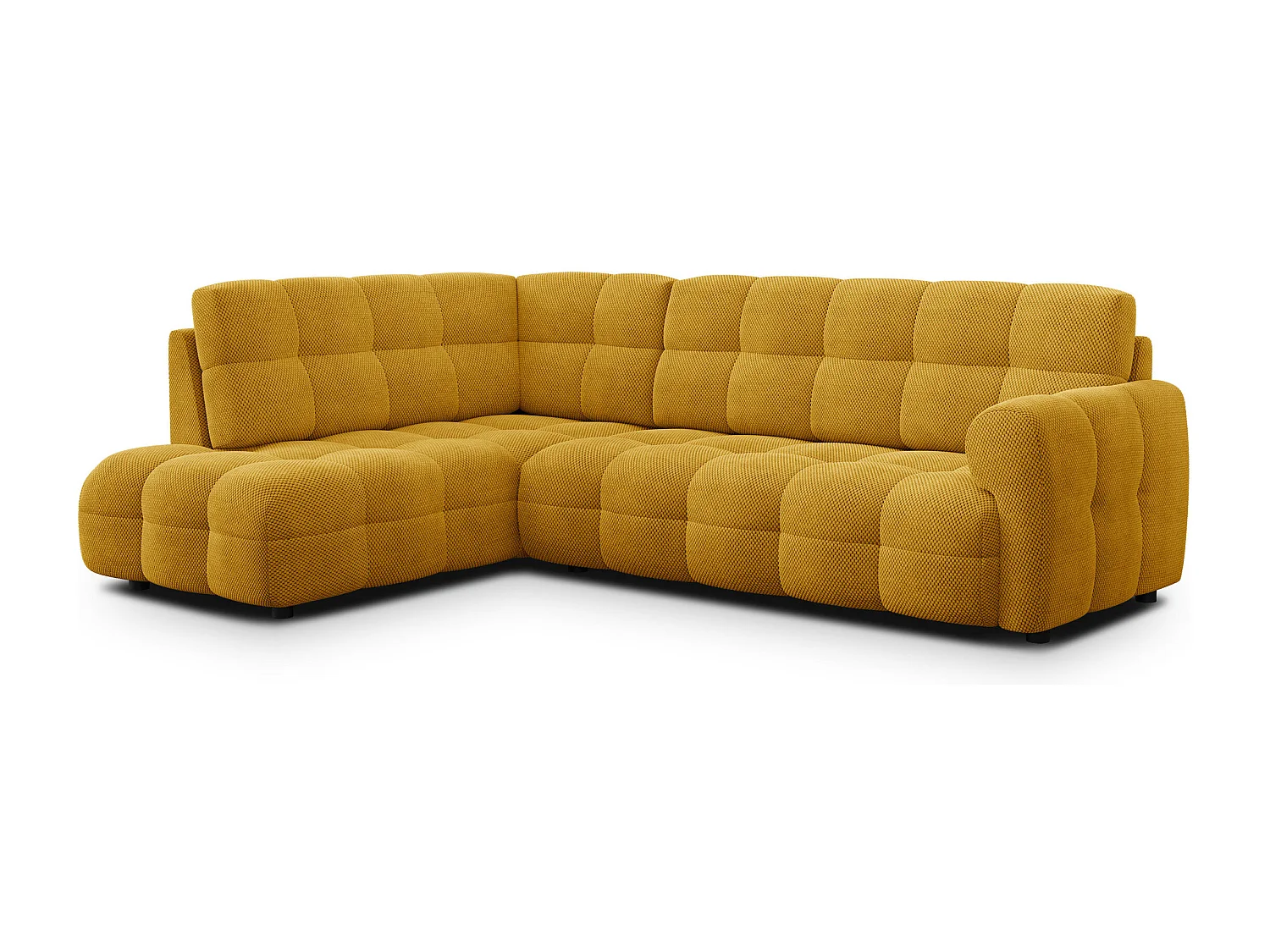 Ecksofa 5-Sitzer links MELLOW, safran
