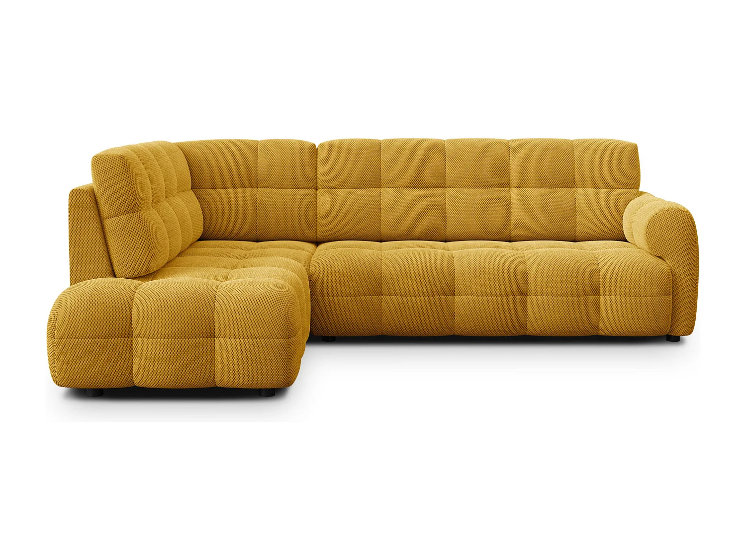 Ecksofa 5-Sitzer links MELLOW, safran