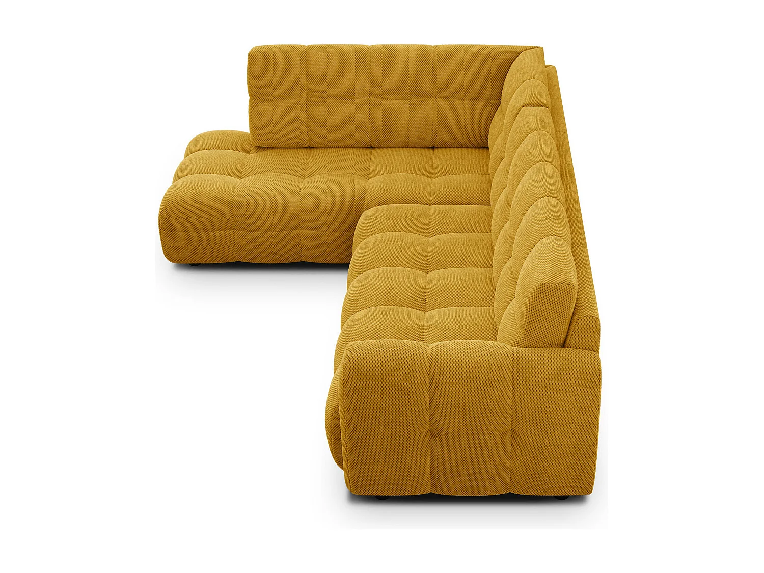 Ecksofa 5-Sitzer links MELLOW, safran