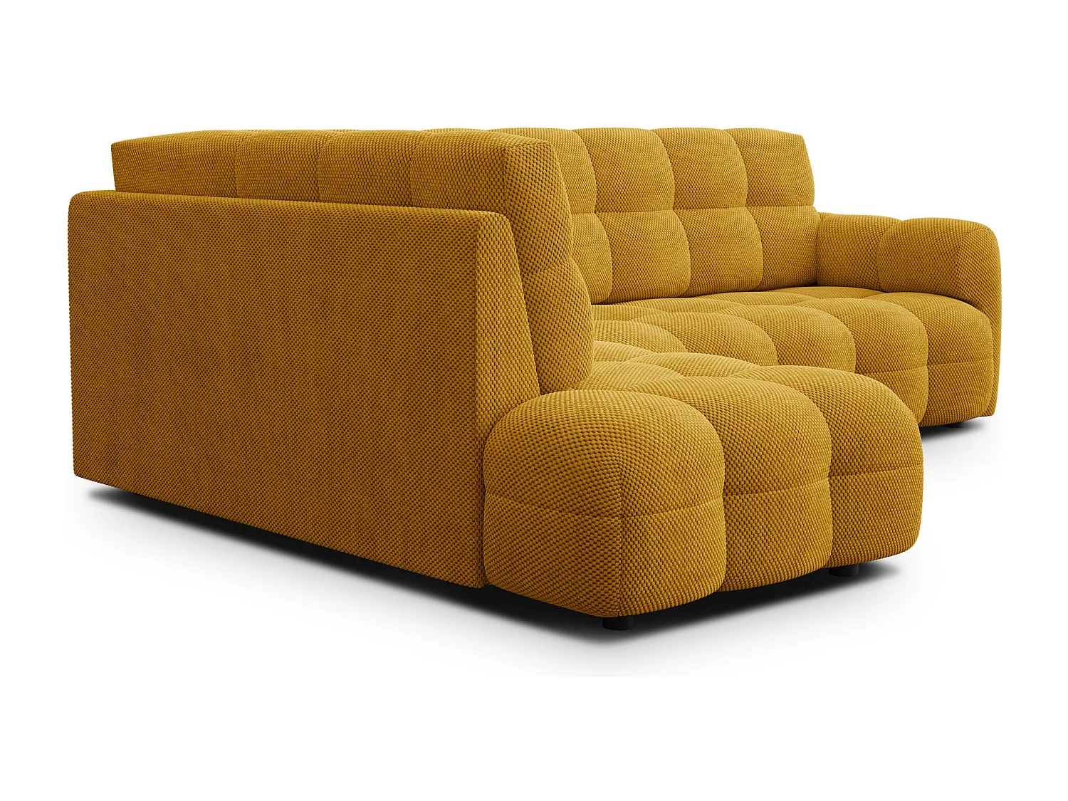 Ecksofa 5-Sitzer links MELLOW, safran