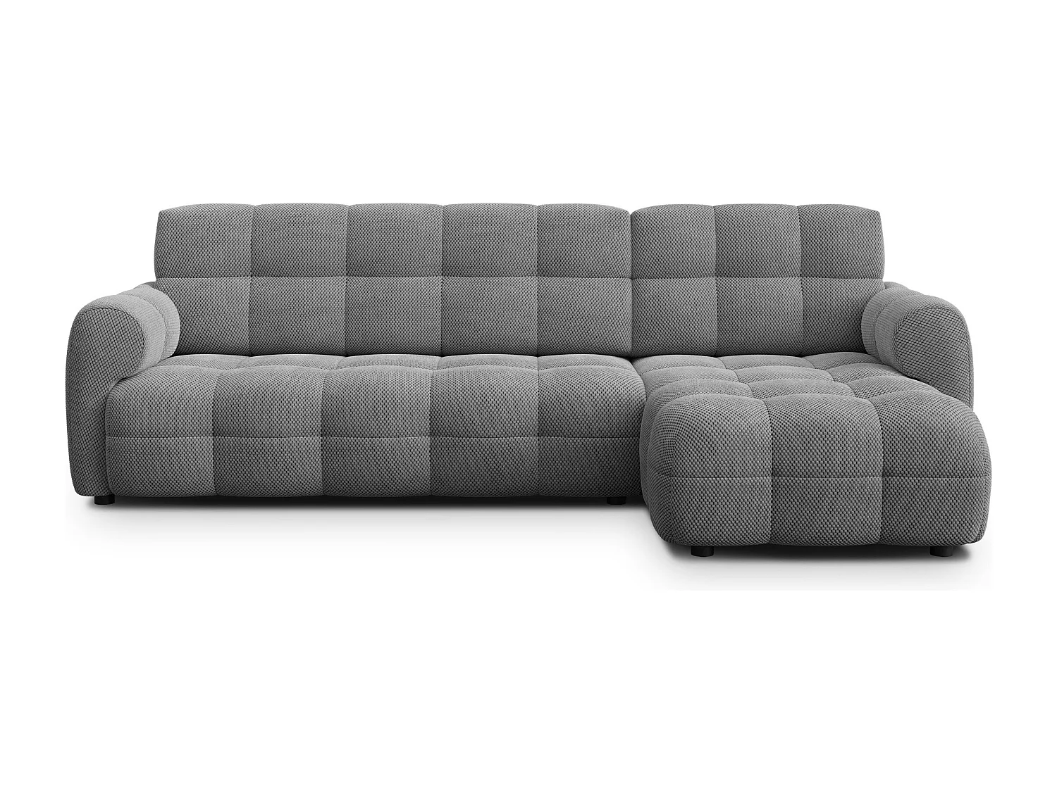 Ecksofa 4-Sitzer rechts MELLOW, grau