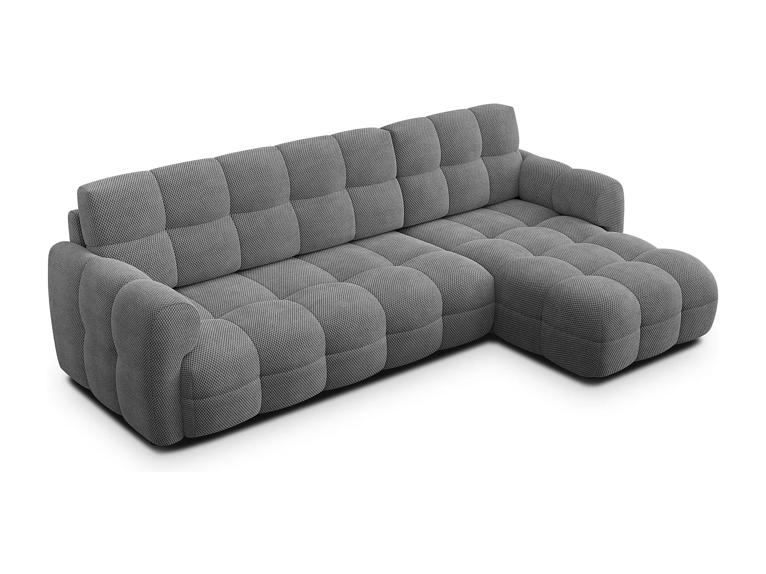 Ecksofa 4-Sitzer rechts MELLOW, grau