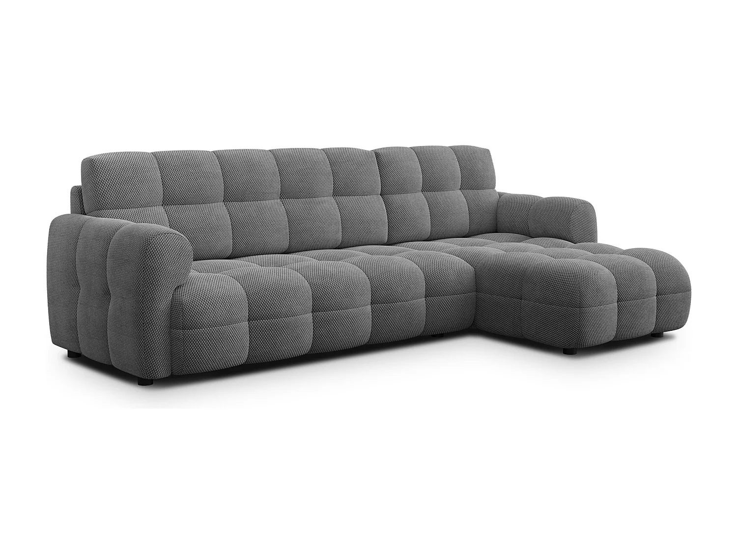 Ecksofa 4-Sitzer rechts MELLOW, grau