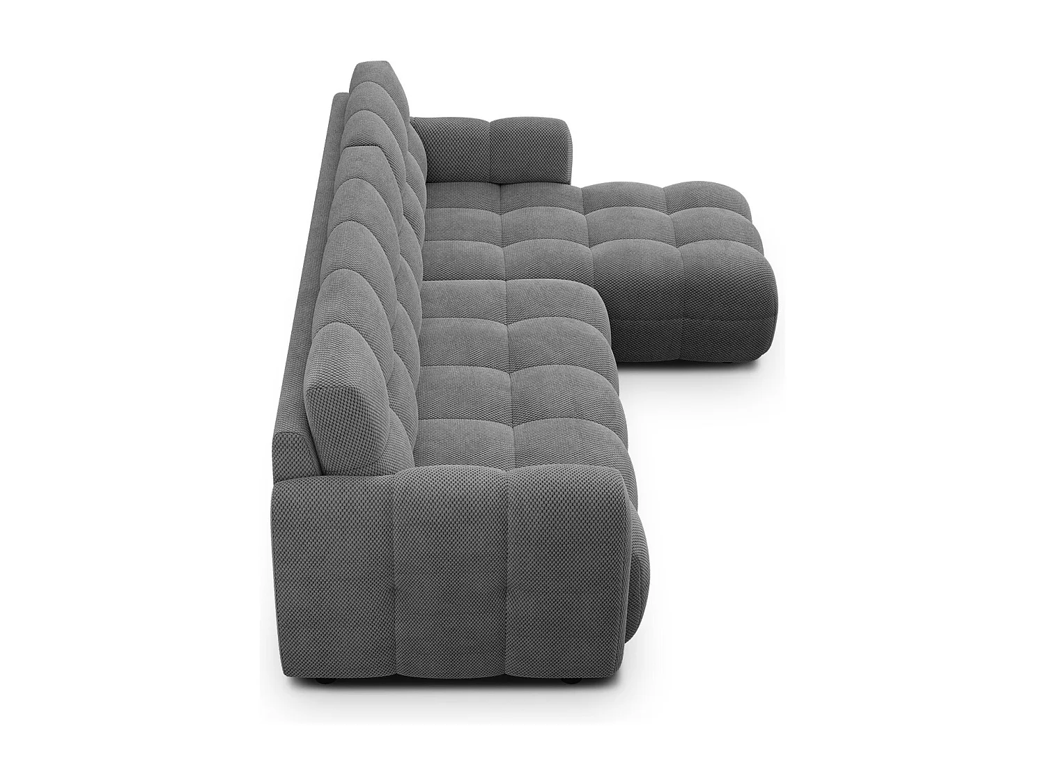 Ecksofa 4-Sitzer rechts MELLOW, grau