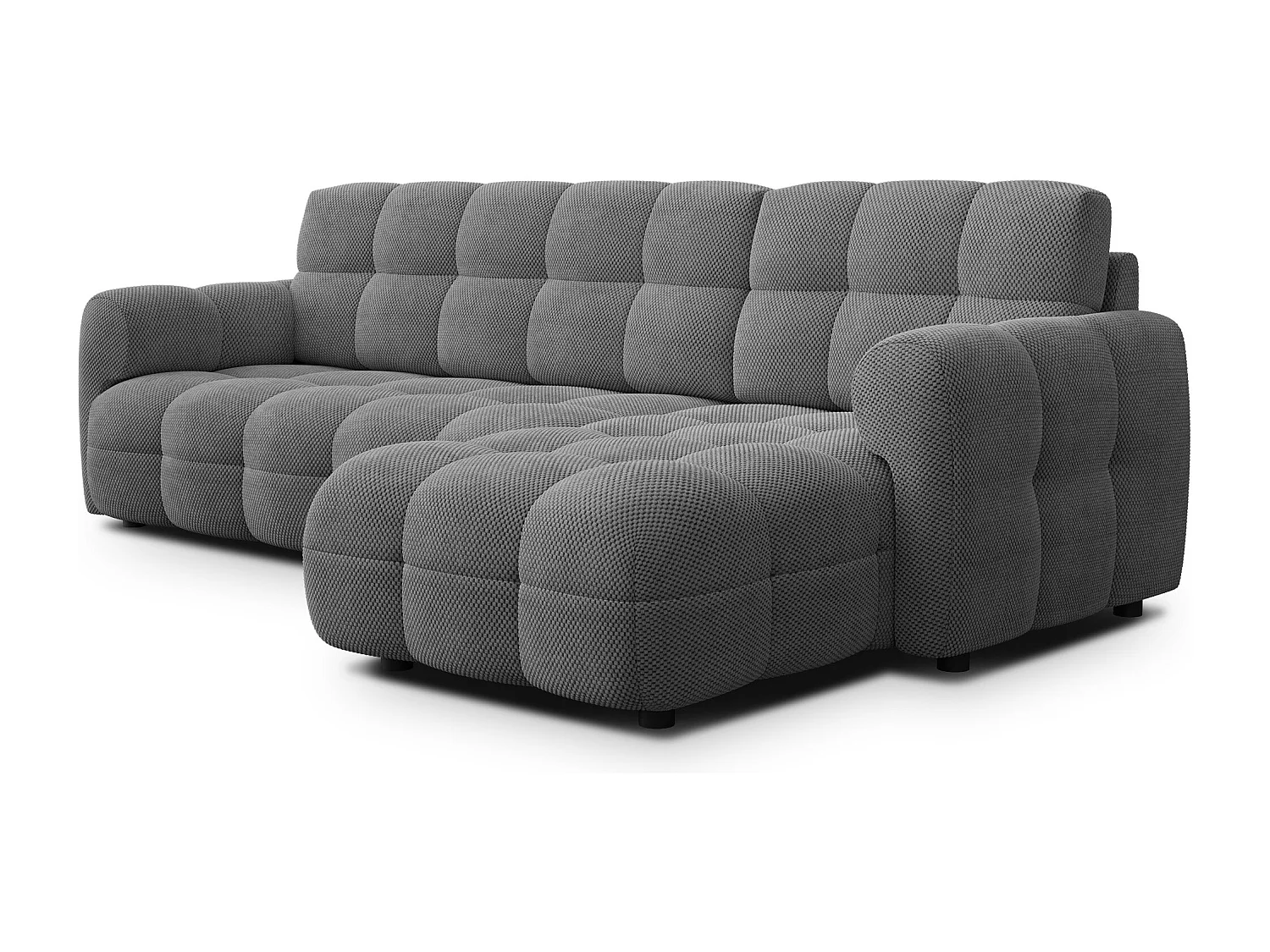 Ecksofa 4-Sitzer rechts MELLOW, grau