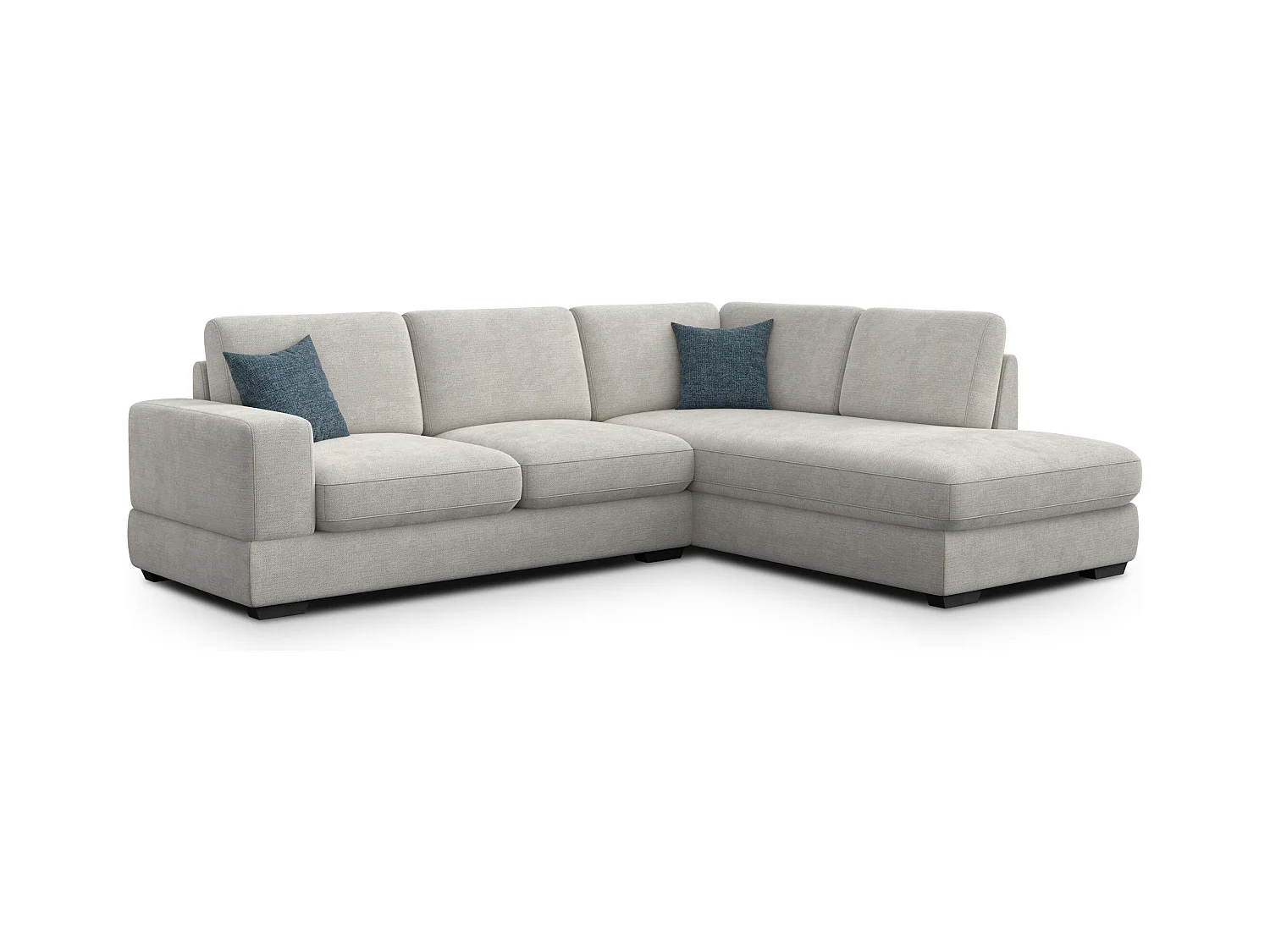 Canapé d'angle droit 5 places OTTO, tissu crème