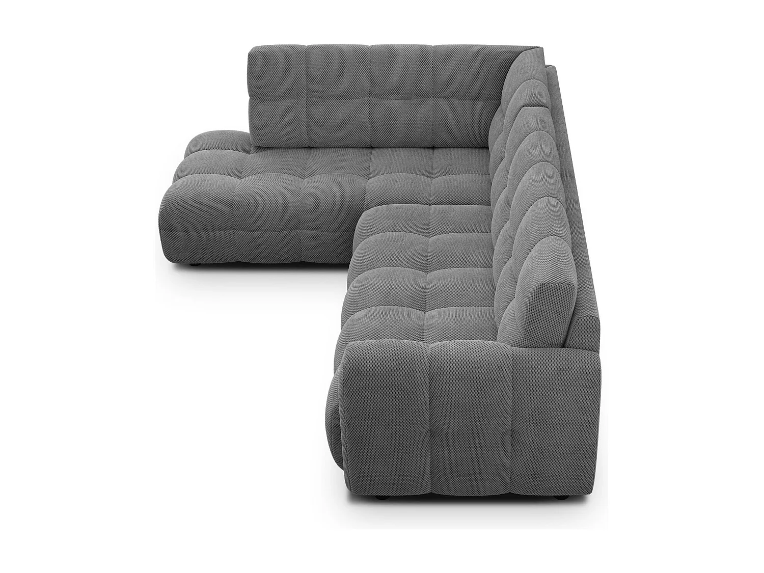 Ecksofa 5-Sitzer links MELLOW, grau