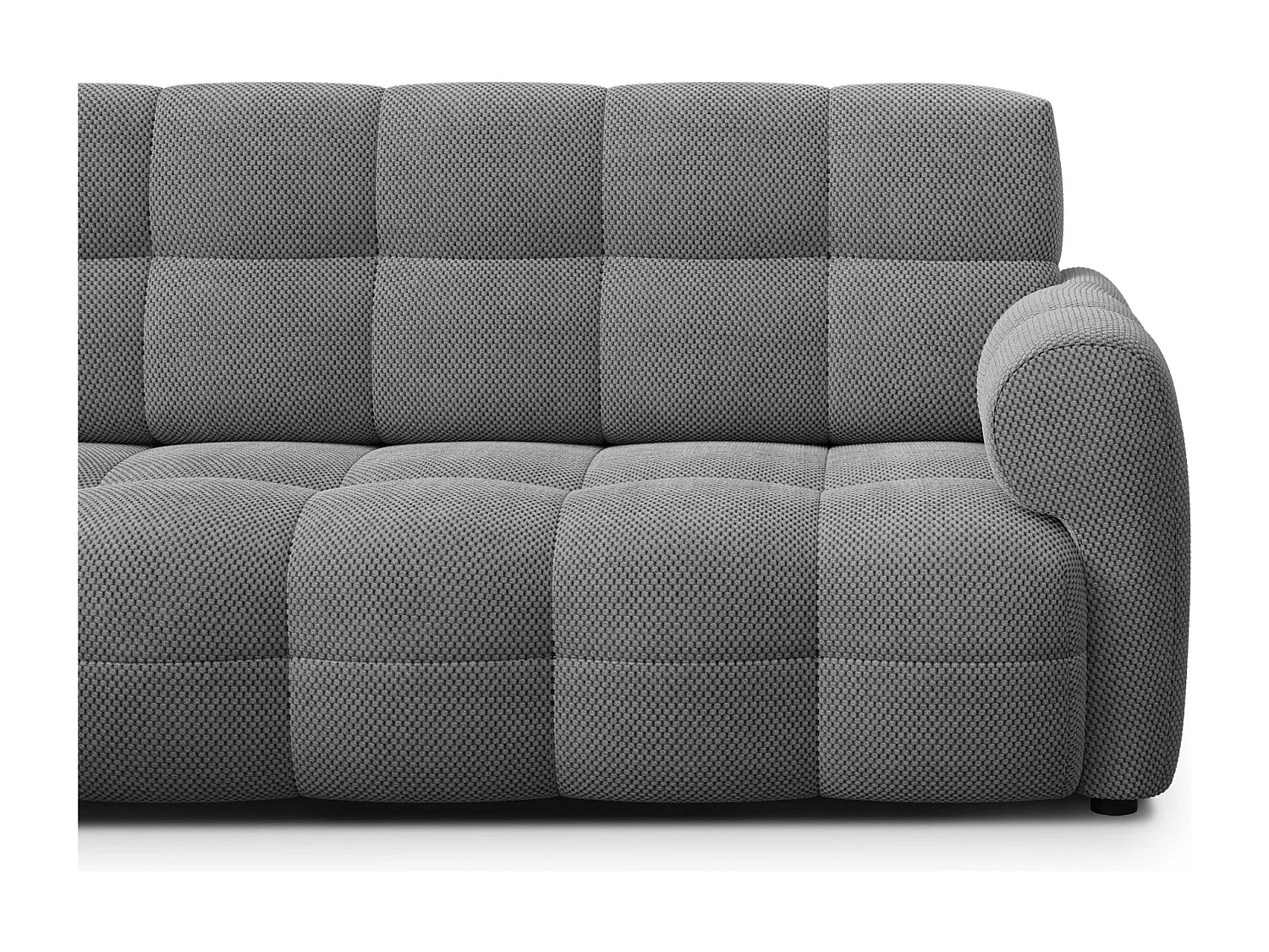Ecksofa 5-Sitzer links MELLOW, grau