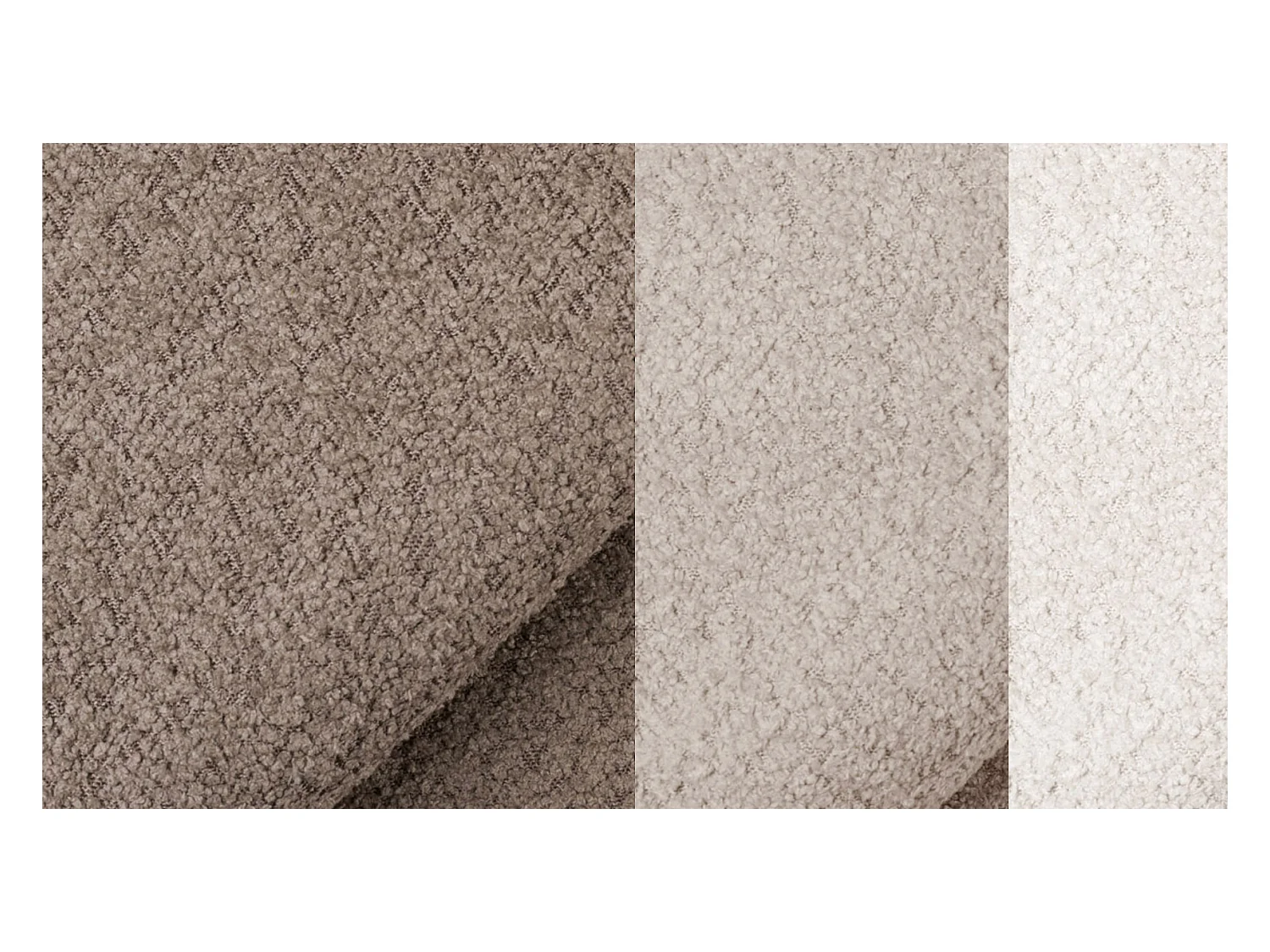 Canapé d'angle 5 places CALME, tissu beige et écru