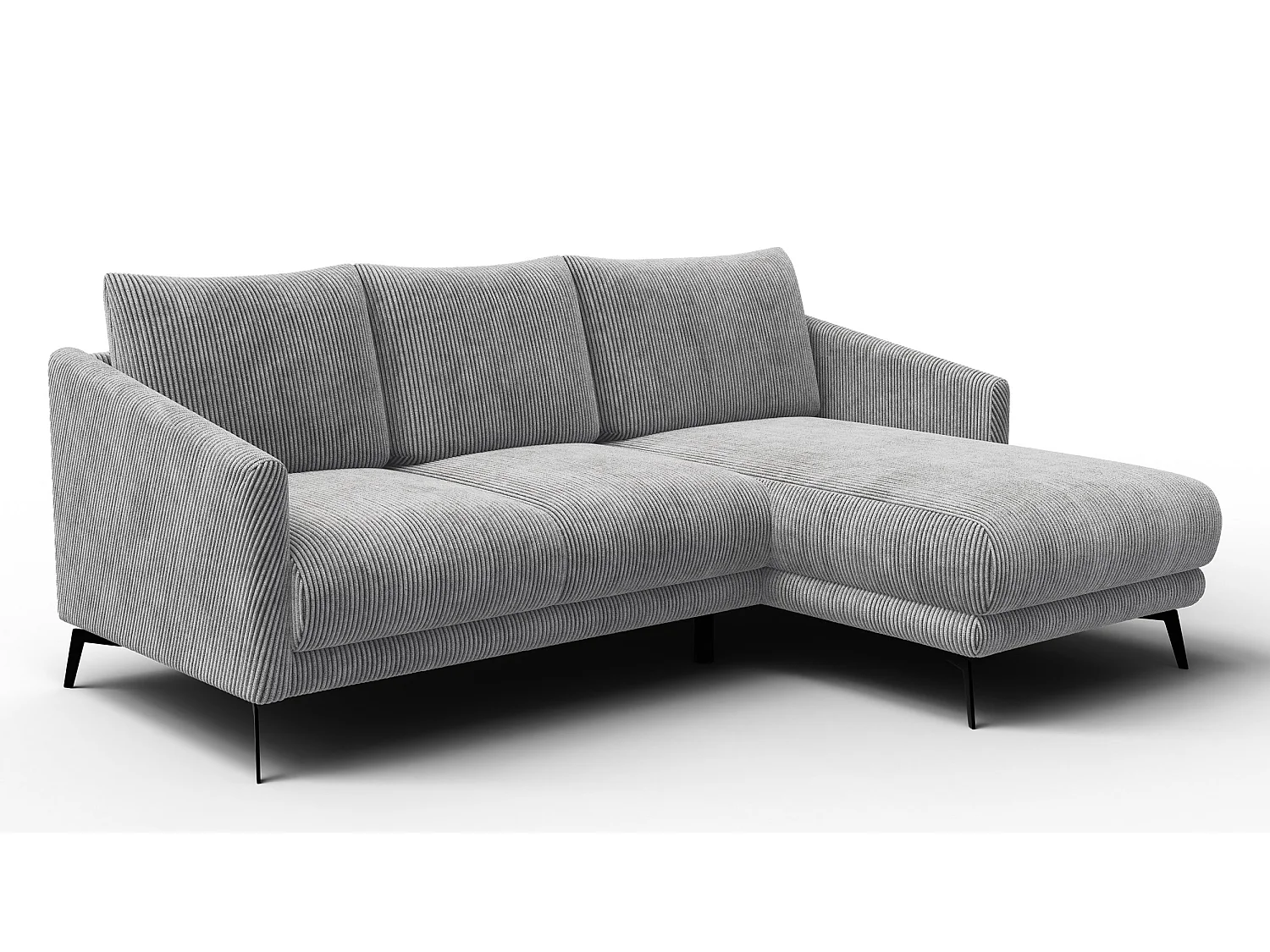 Ecksofa 3-Sitzer rechts VILT, hellgrau