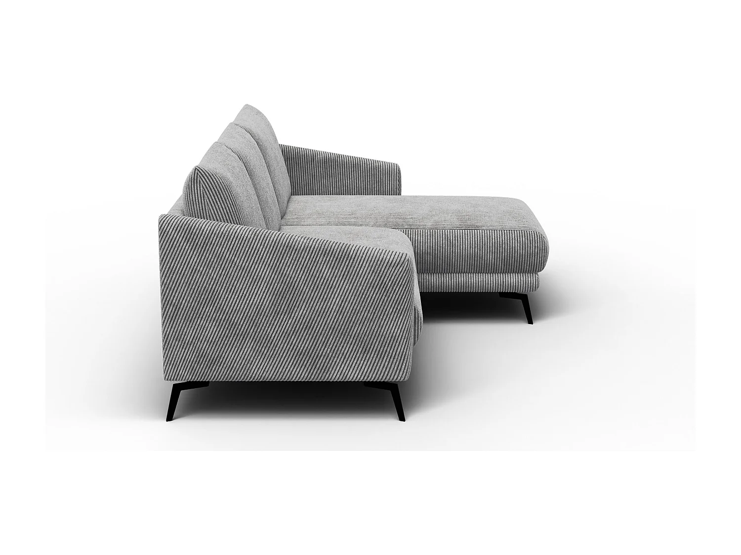 Ecksofa 3-Sitzer rechts VILT, hellgrau