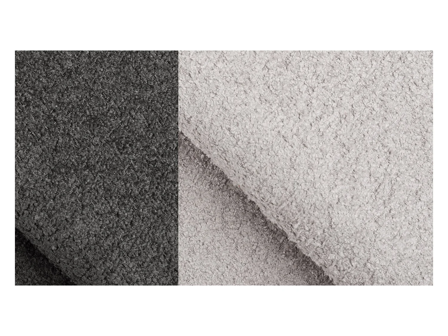 Canapé d'angle 5 places CALME, tissu gris clair