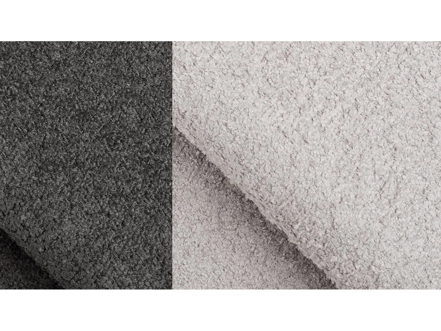 Canapé d'angle 5 places CALME, tissu gris clair