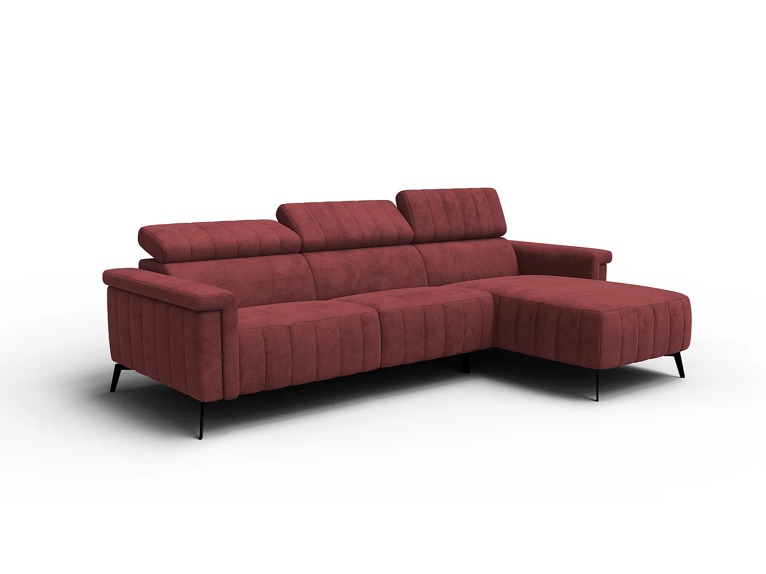 Ecksofa 4-Sitzer NORDEL, bordeaux