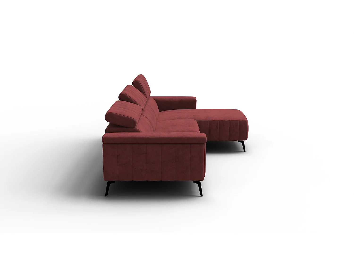 Ecksofa 4-Sitzer NORDEL, bordeaux