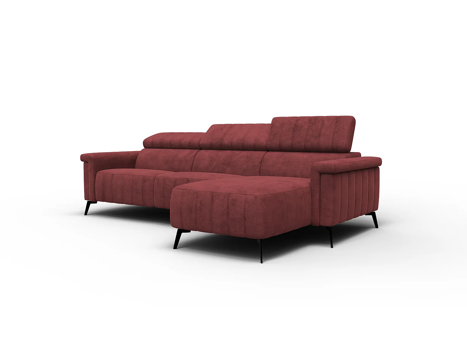 Ecksofa 4-Sitzer NORDEL, bordeaux