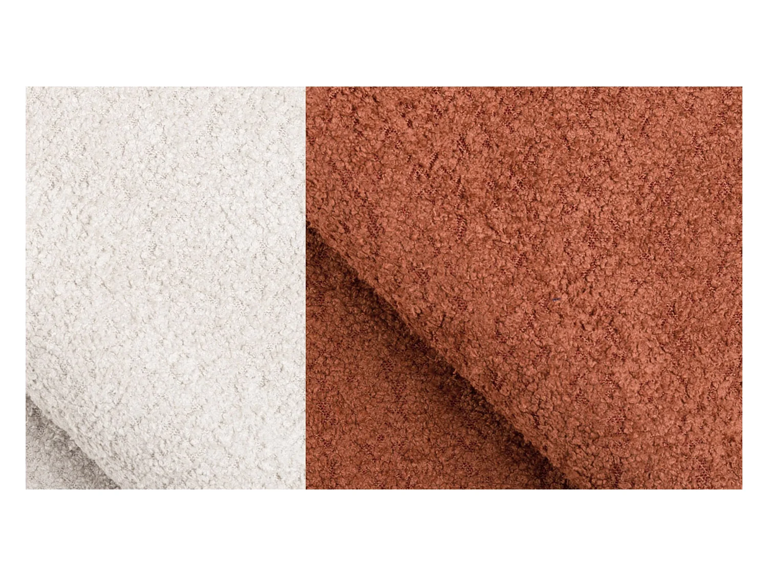 Canapé d'angle 5 places CALME, tissu orange foncé