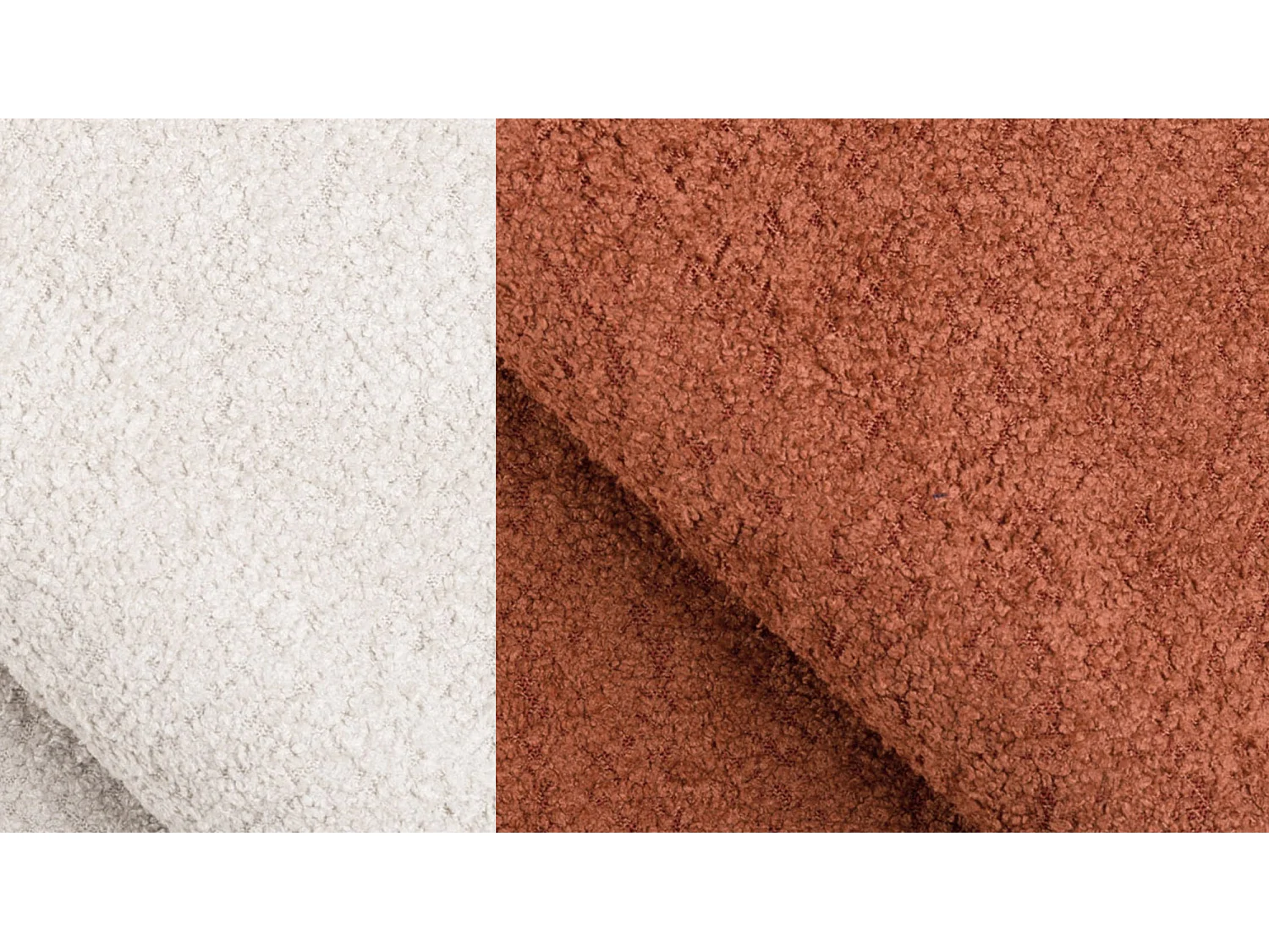 Canapé d'angle 5 places CALME, tissu orange foncé