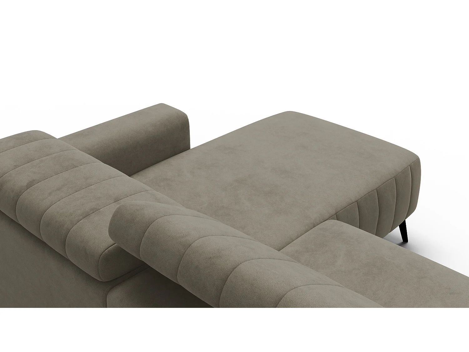 Ecksofa 4-Sitzer NORDEL, dunkles beige