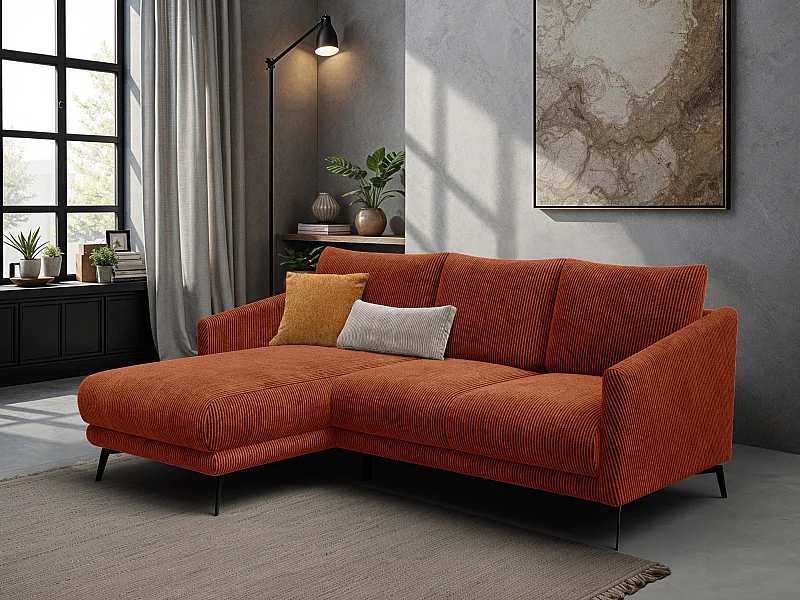 Ecksofa 3-Sitzer links VILT, orange