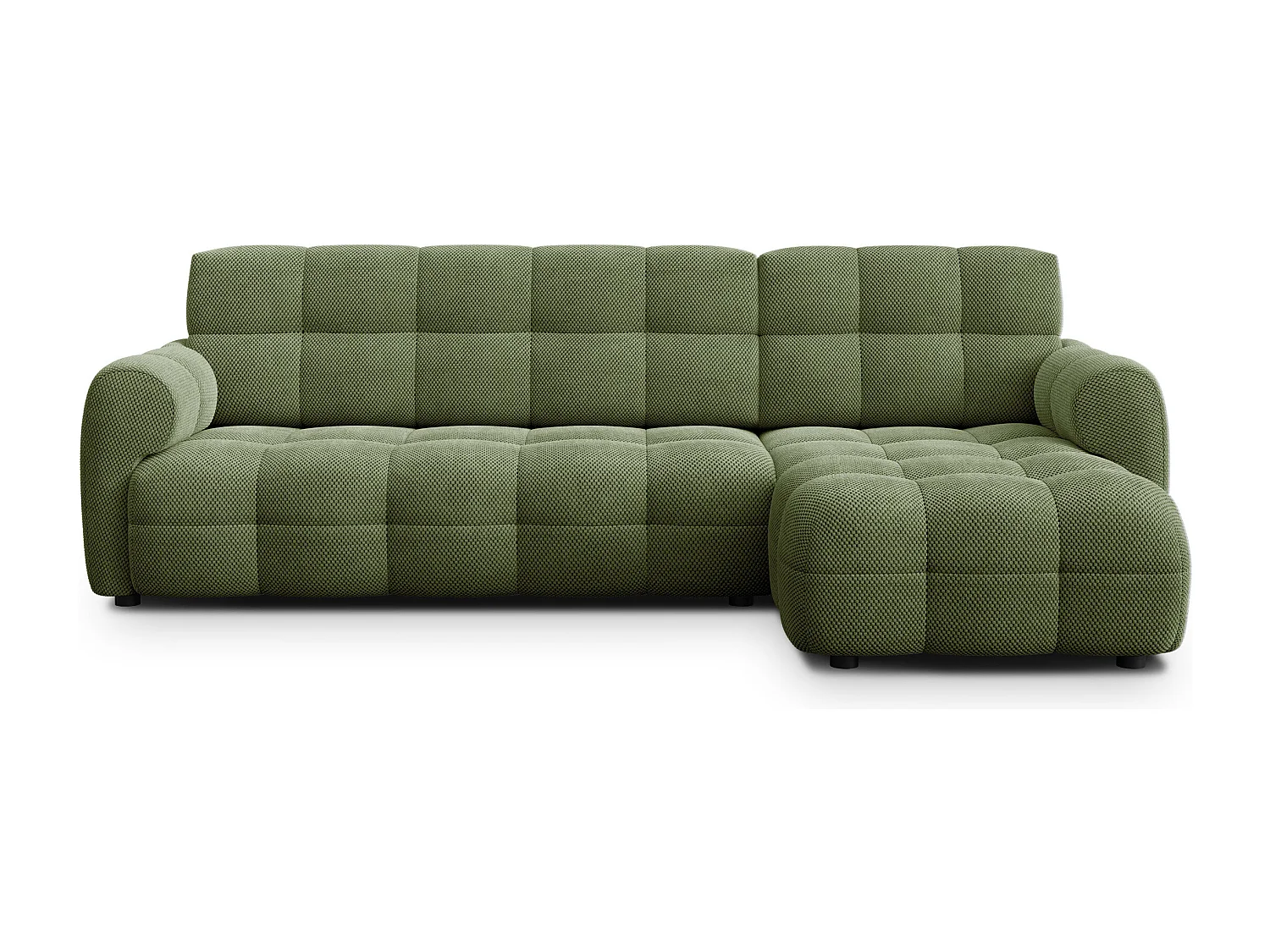 Ecksofa 4-Sitzer rechts MELLOW, olive