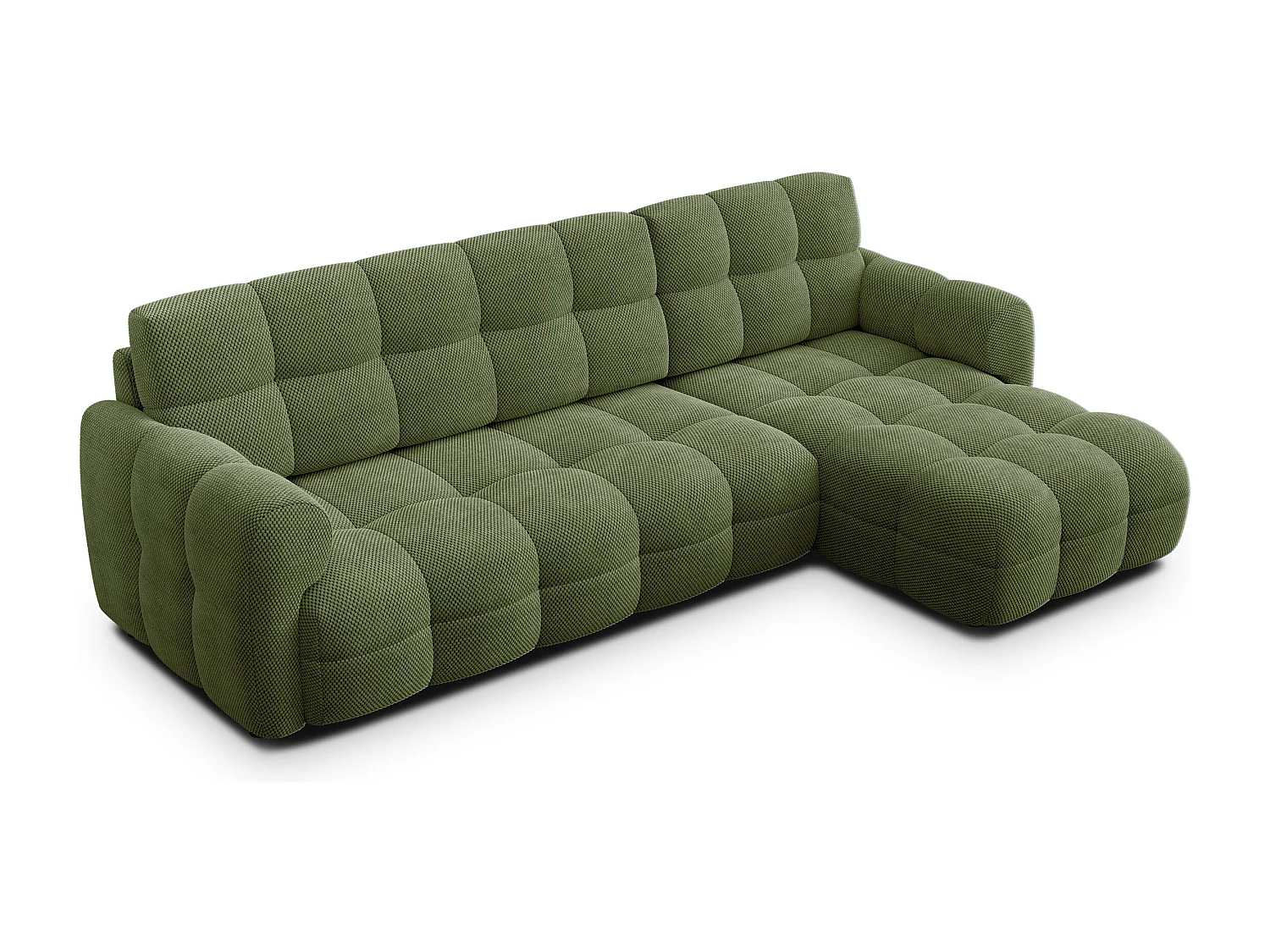 Ecksofa 4-Sitzer rechts MELLOW, olive