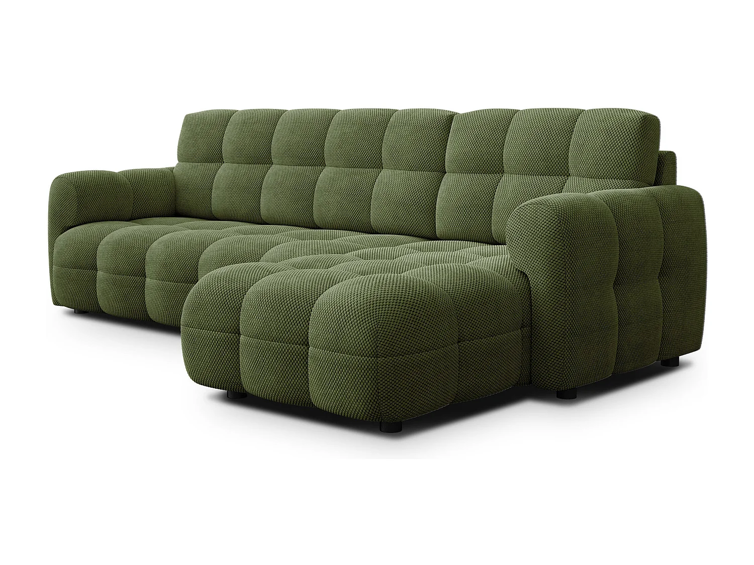 Ecksofa 4-Sitzer rechts MELLOW, olive