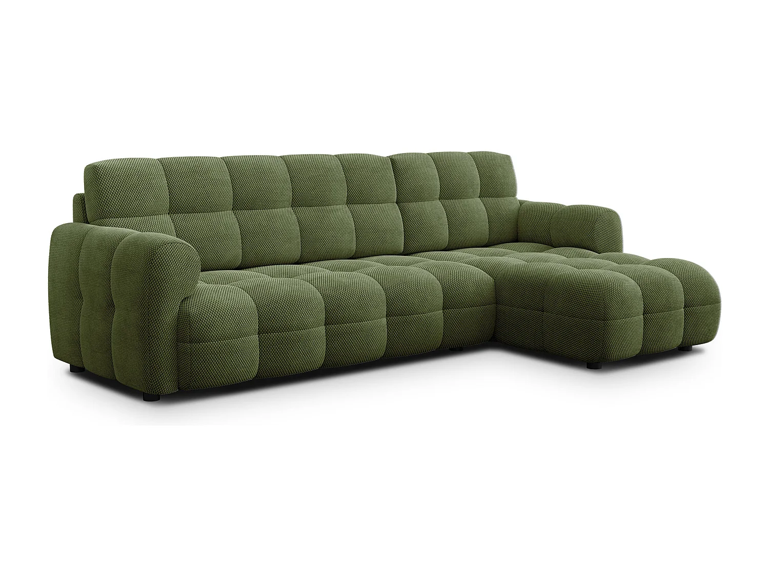 Ecksofa 4-Sitzer rechts MELLOW, olive