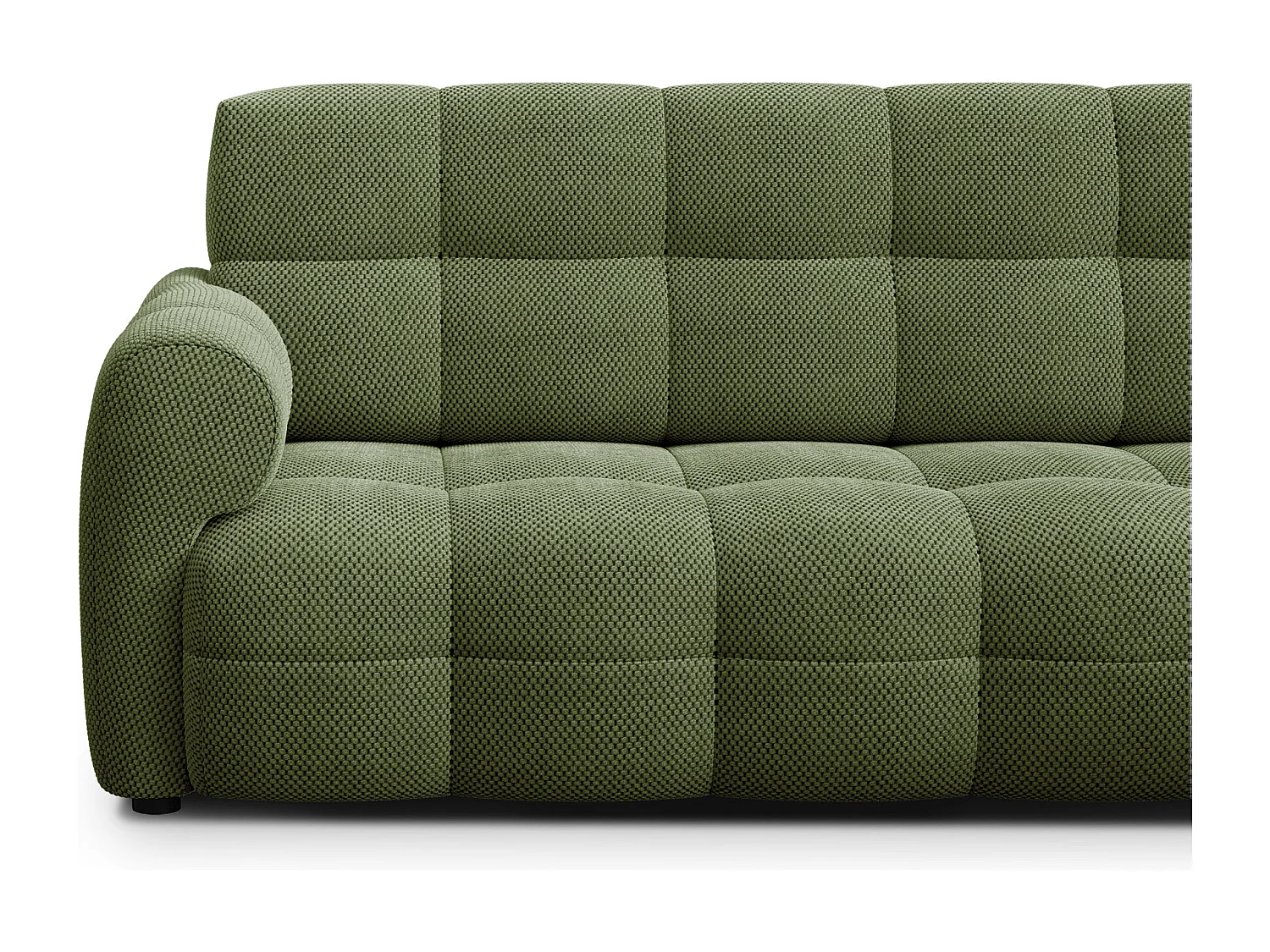 Ecksofa 4-Sitzer rechts MELLOW, olive