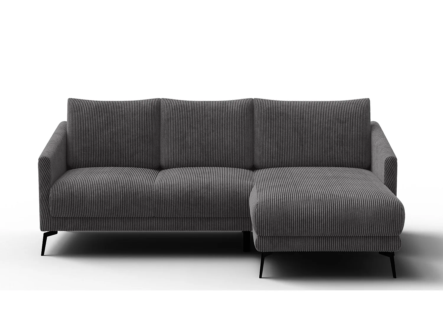 Ecksofa 3-Sitzer rechts VILT, dunkelgrau