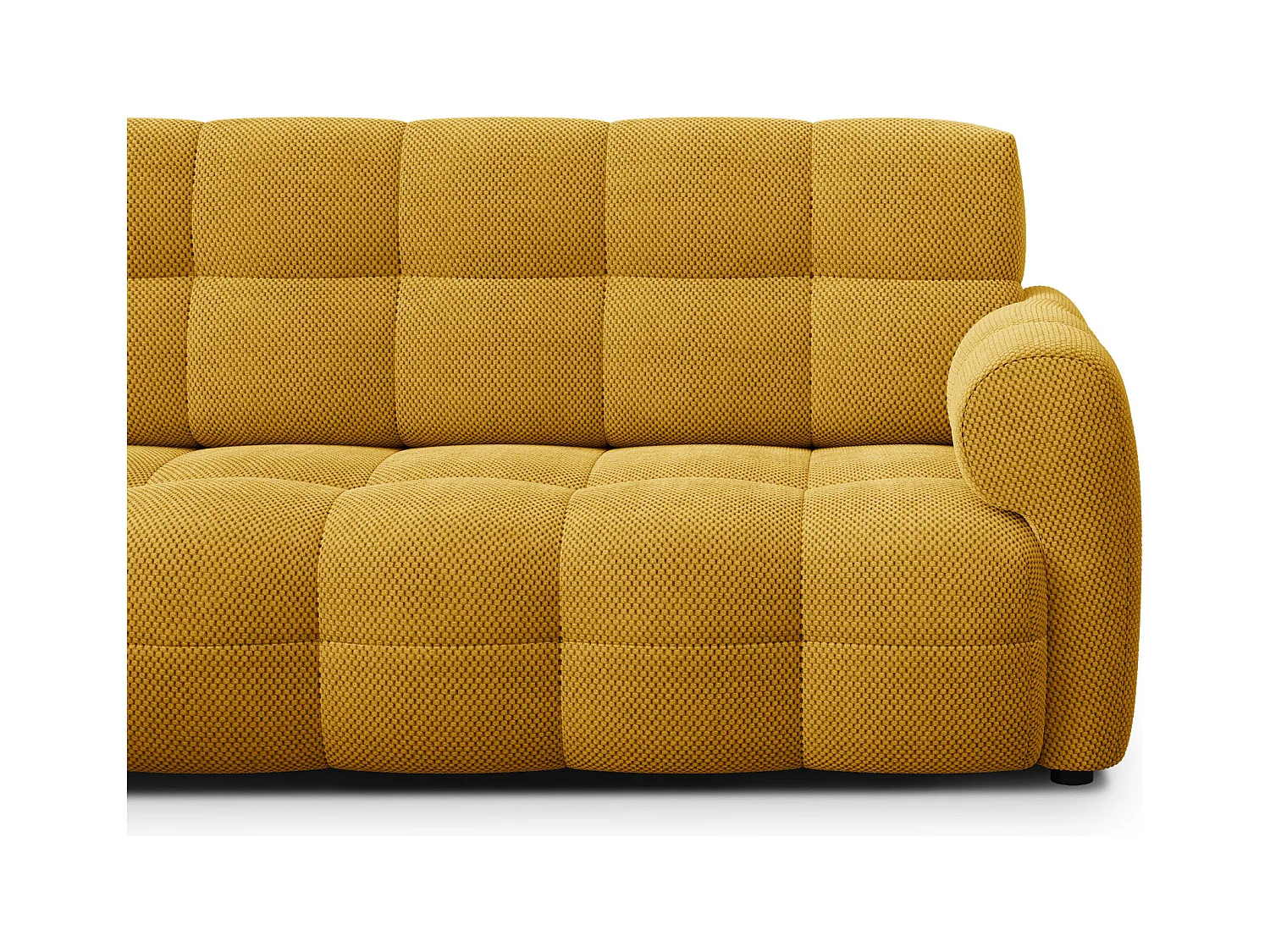 CANAPÉ D'ANGLE MELLOW 4 places, tissu jaune