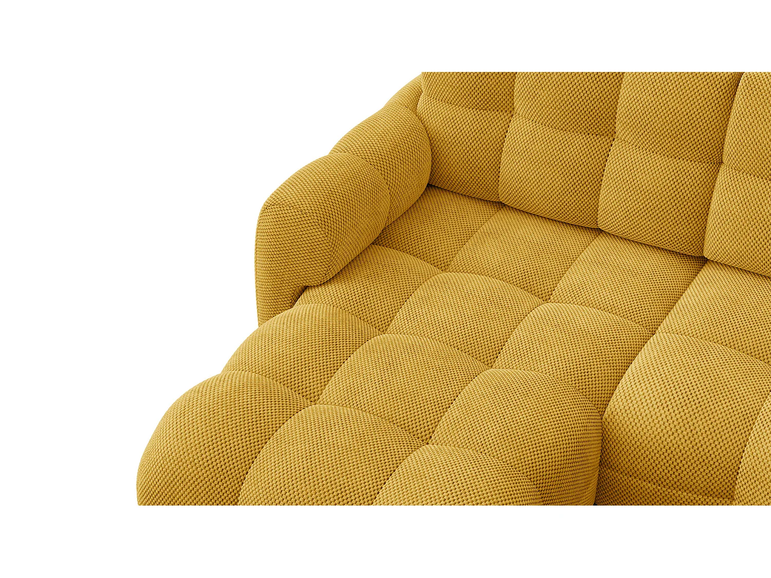 CANAPÉ D'ANGLE MELLOW 4 places, tissu jaune