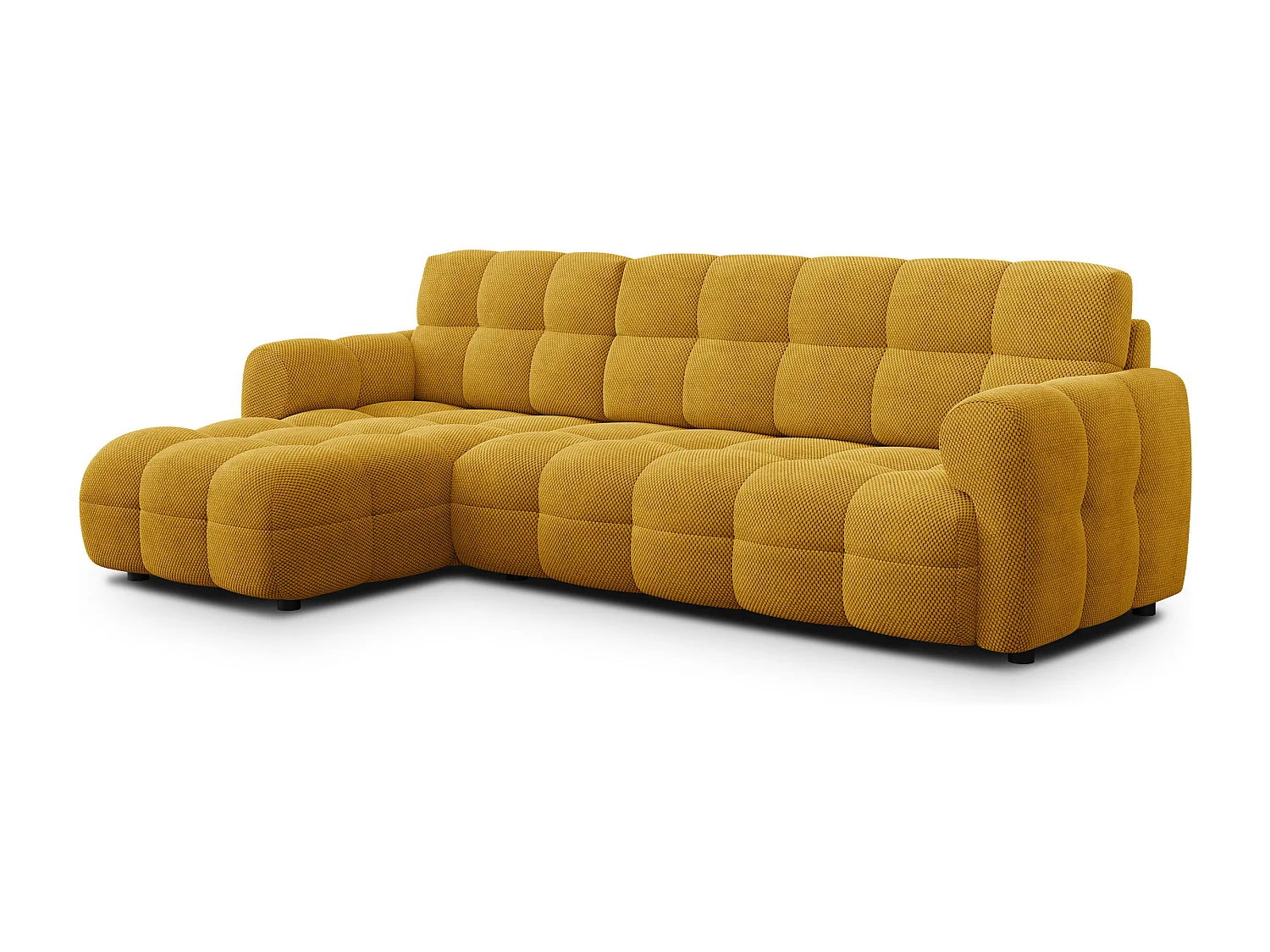 Ecksofa 4-Sitzer links MELLOW, safran