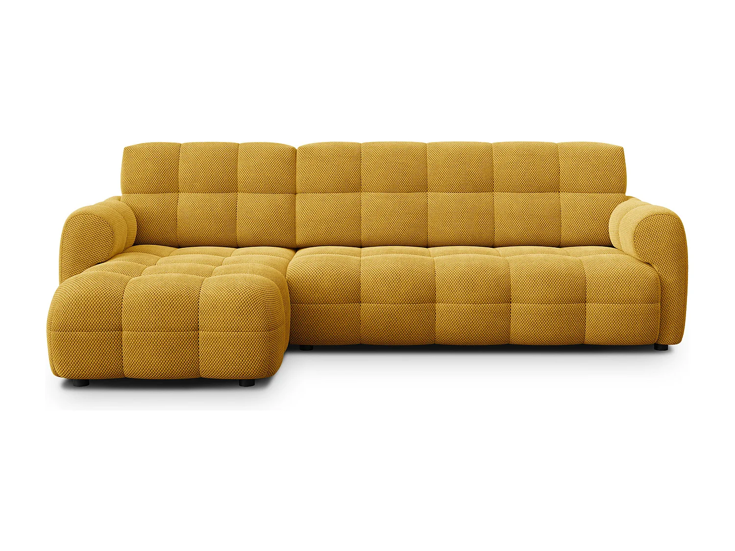 Ecksofa 4-Sitzer links MELLOW, safran