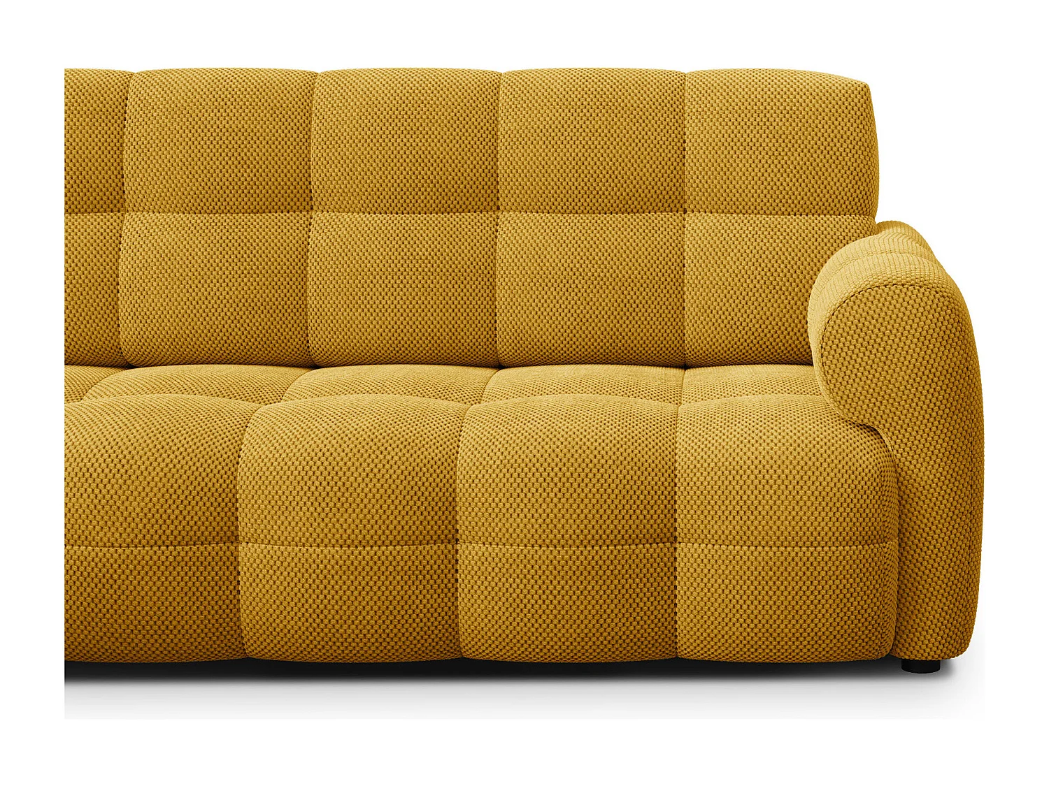 Ecksofa 4-Sitzer links MELLOW, safran