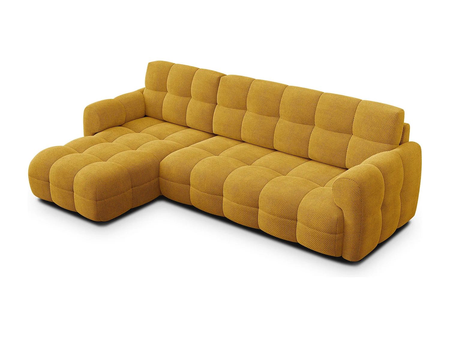 Ecksofa 4-Sitzer links MELLOW, safran