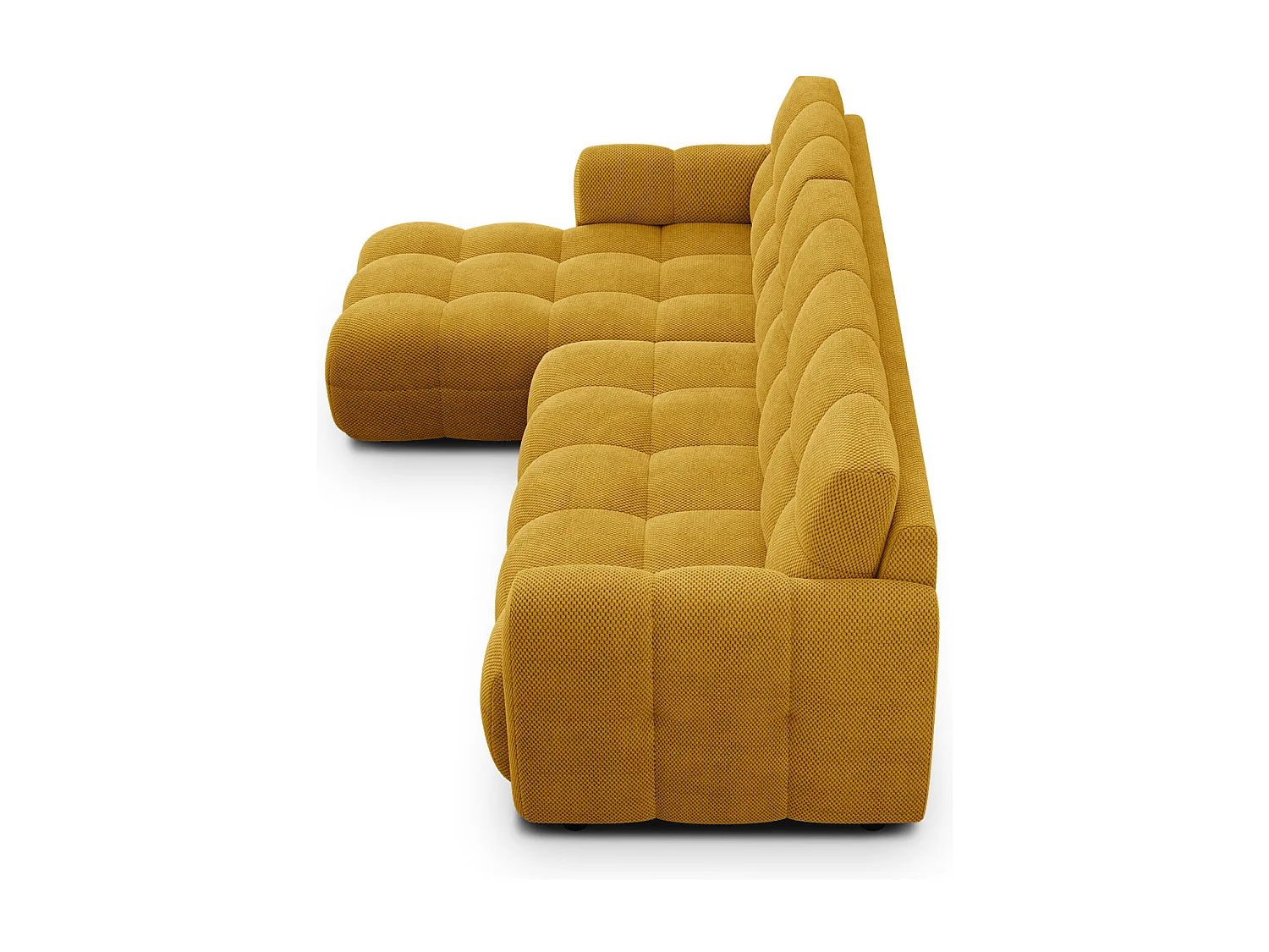 Ecksofa 4-Sitzer links MELLOW, safran