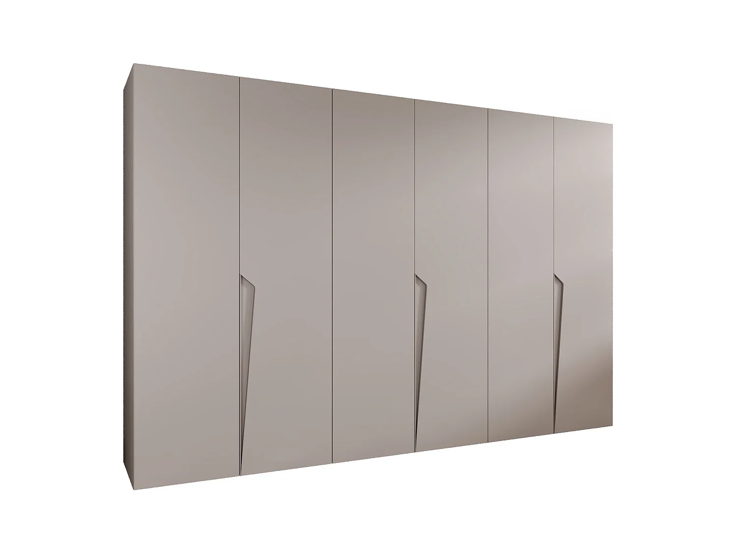 Armario con puertas batientes Piano 1 300 (100x3) / 202 / 52 (Cachemira + Asas: Cachemira)