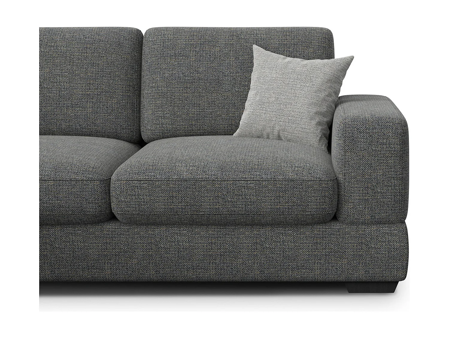 Canapé d'angle gauche 5 places OTTO, tissu anthracite