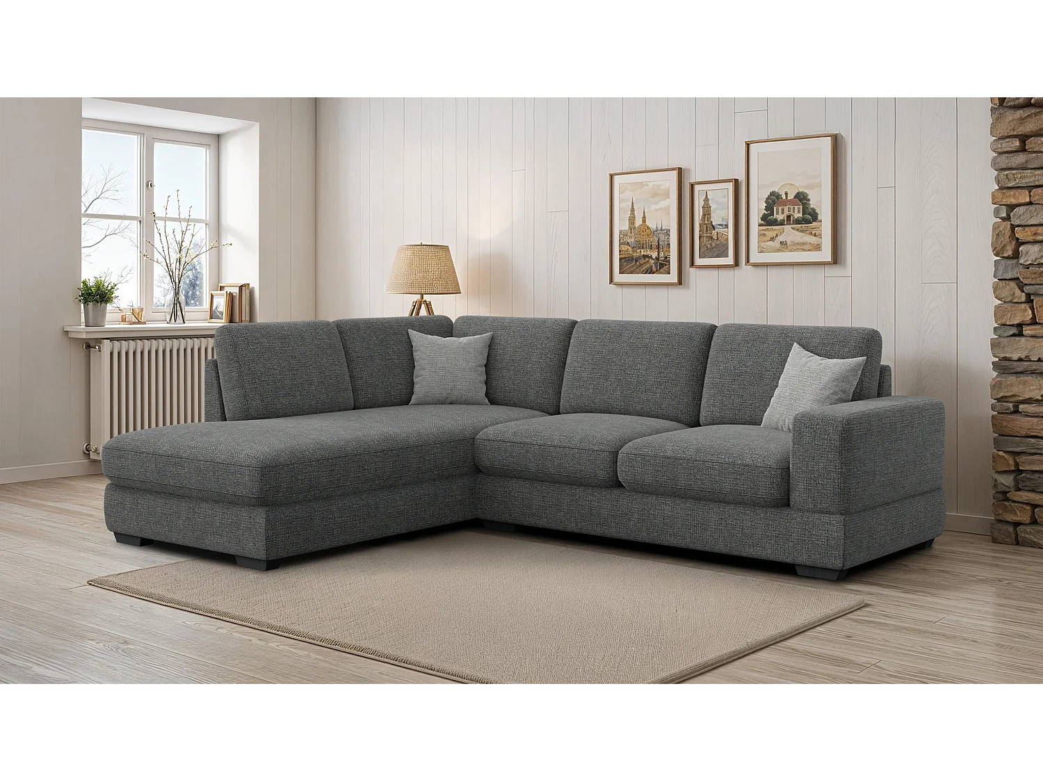 Ecksofa 5-Sitzer links OTTO, anthracit