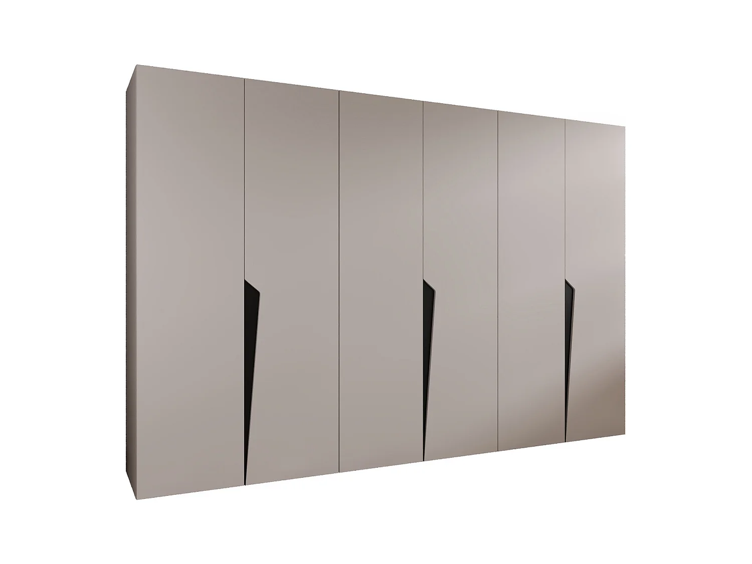 Armoire à portes battantes Piano 1 300 (100x3) / 202 / 52 (Cachemire + poignées: Noir)