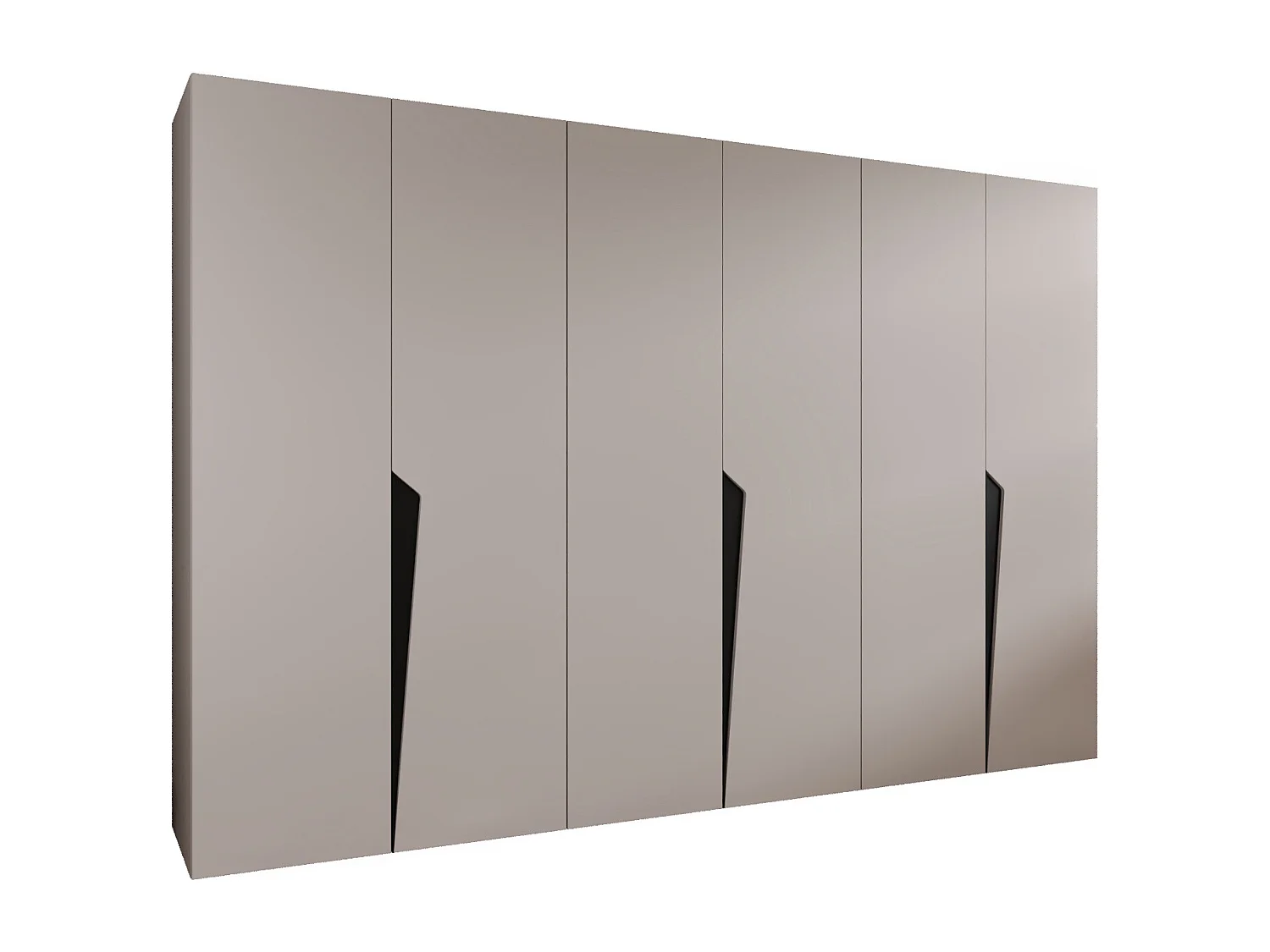 Armoire à portes battantes Piano 1 300 (100x3) / 202 / 52 (Cachemire + poignées: Noir)