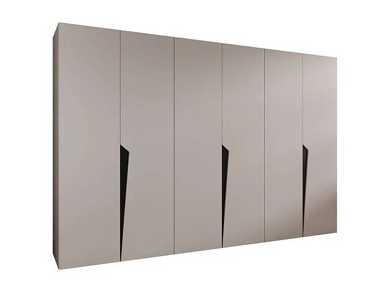 Armoire à portes battantes Piano 1 300 (100x3) / 202 / 52 (Cachemire + poignées: Noir)