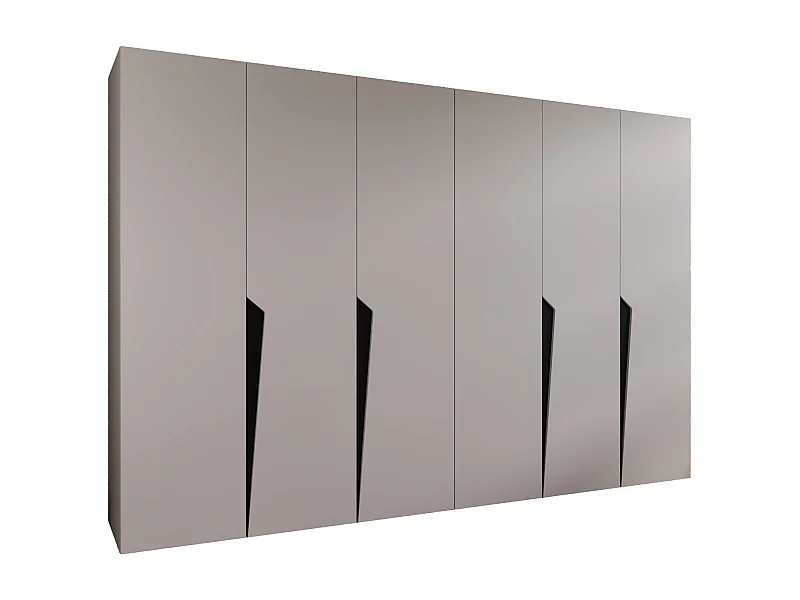 Armoire à portes battantes Piano 1 300 (150x2) / 202 / 52 (Cachemire + poignées: Noir)