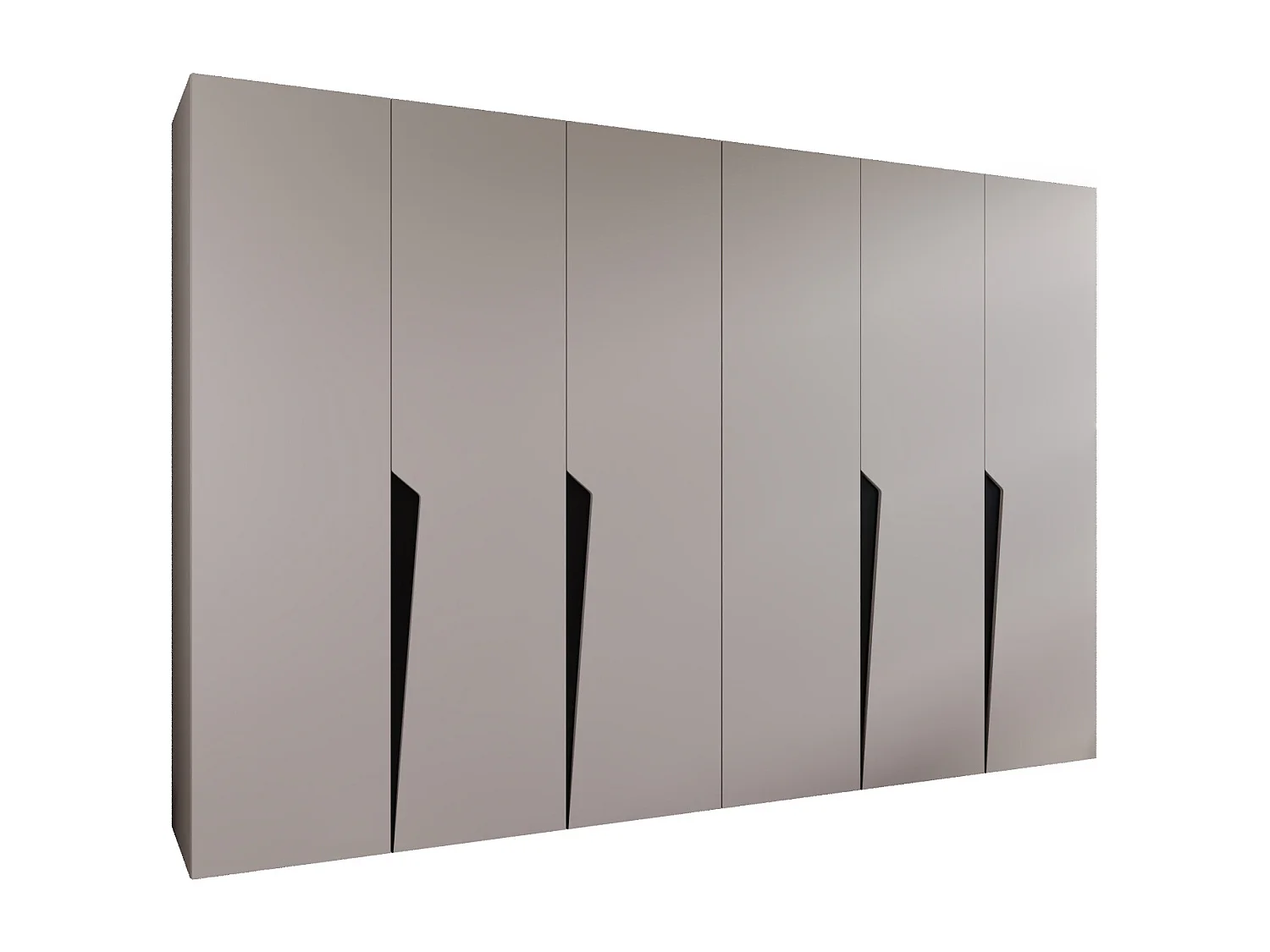 Armoire à portes battantes Piano 1 300 (150x2) / 202 / 52 (Cachemire + poignées: Noir)